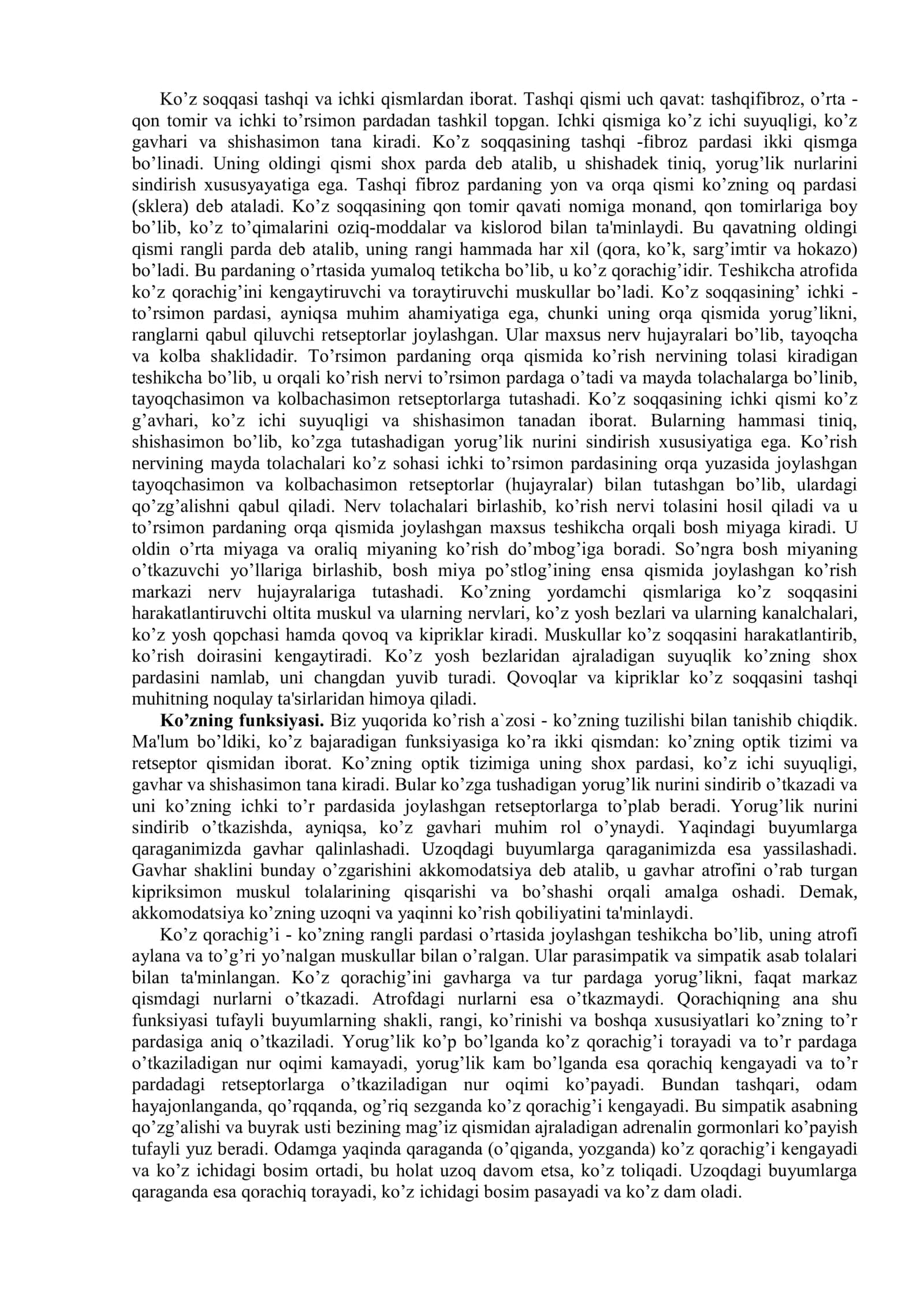 Sеzgi a`zolarining ahamiyati 2