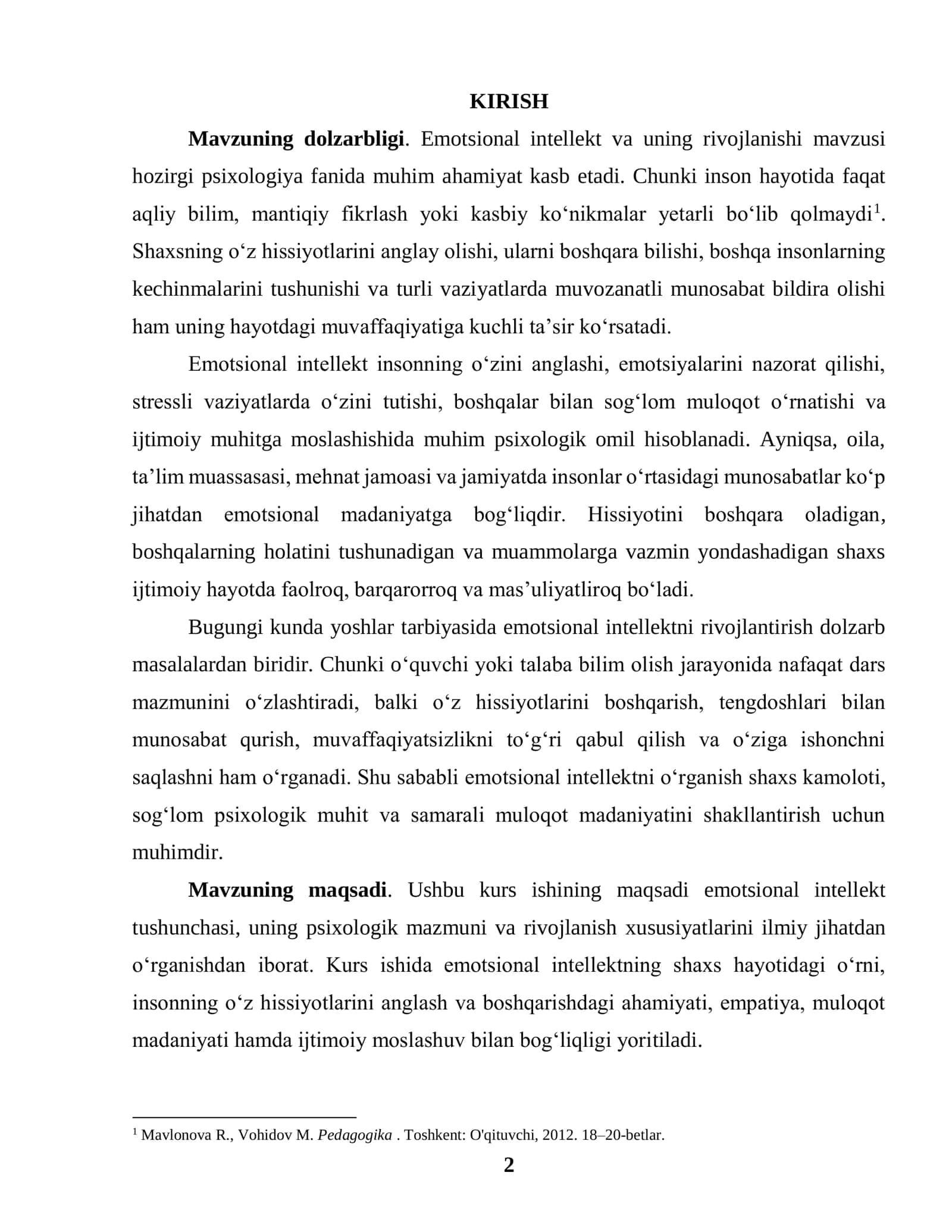 EMOTSIONAL INTELLEKT VA UNING RIVOJLANISHI 2