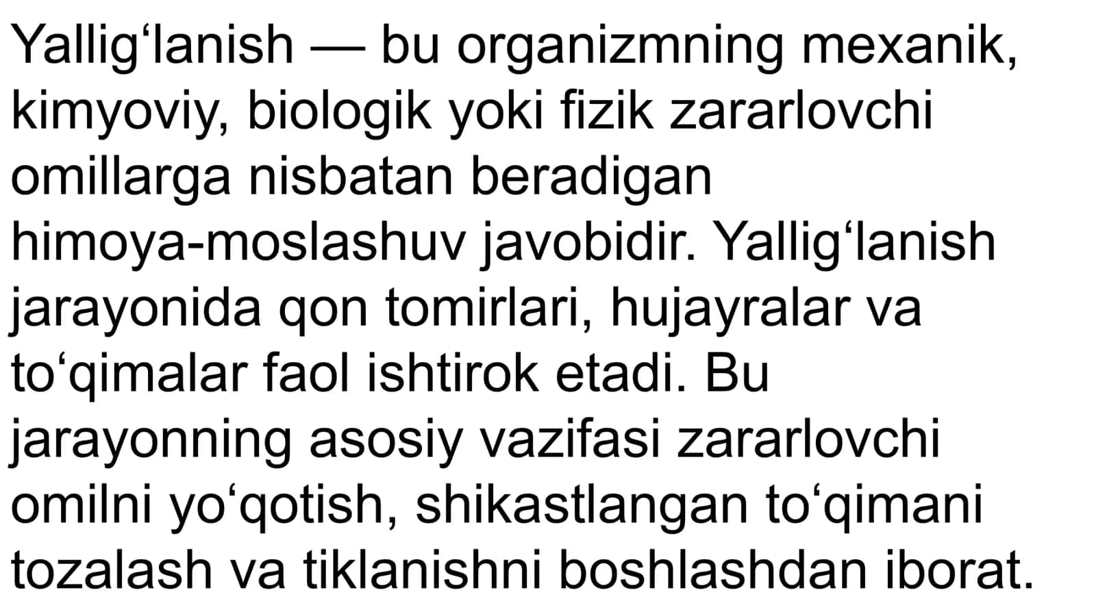 Yalliğlanish bosqichlari 2