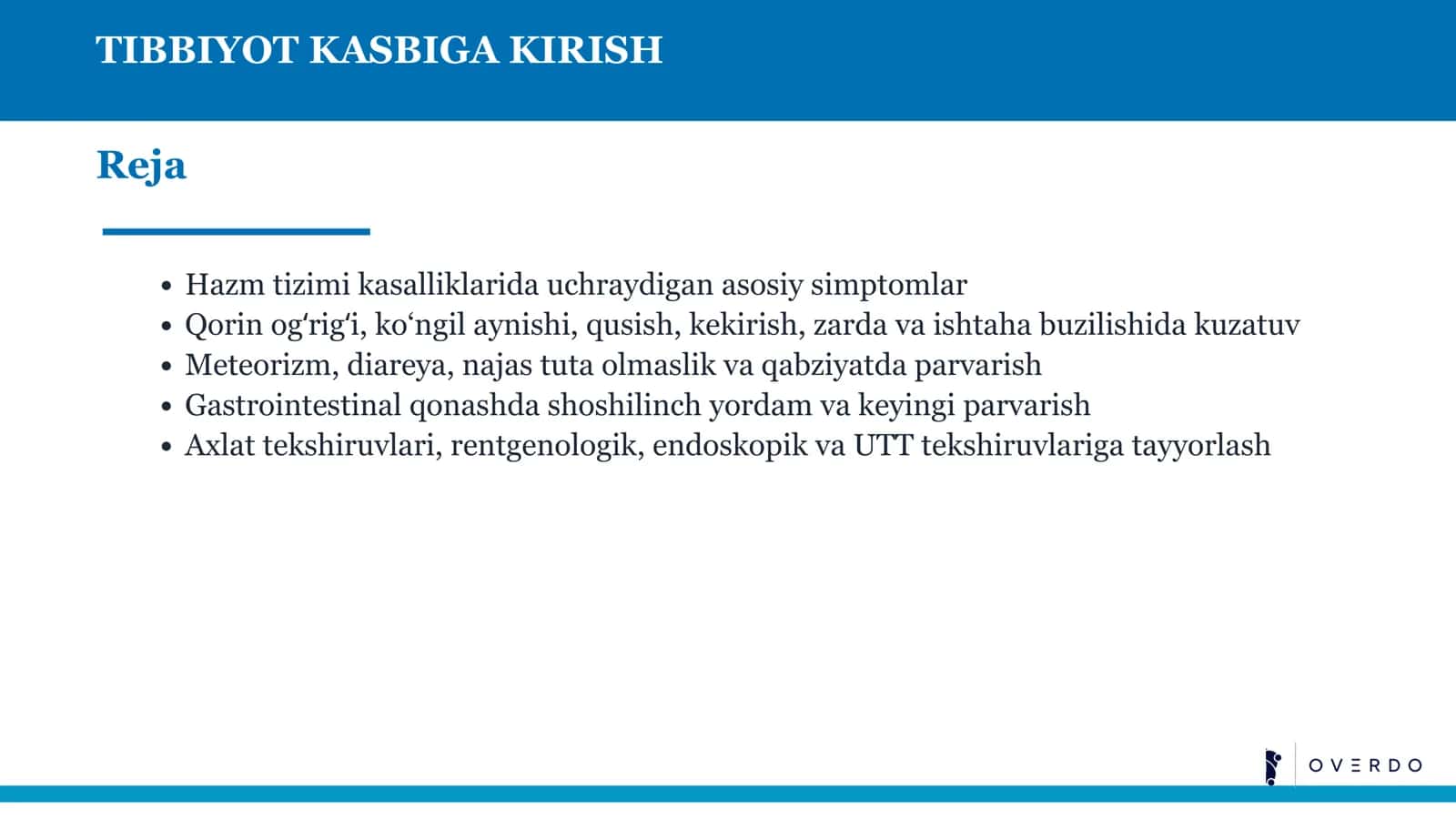 TIBBIYOT KASBIGA KIRISH 2
