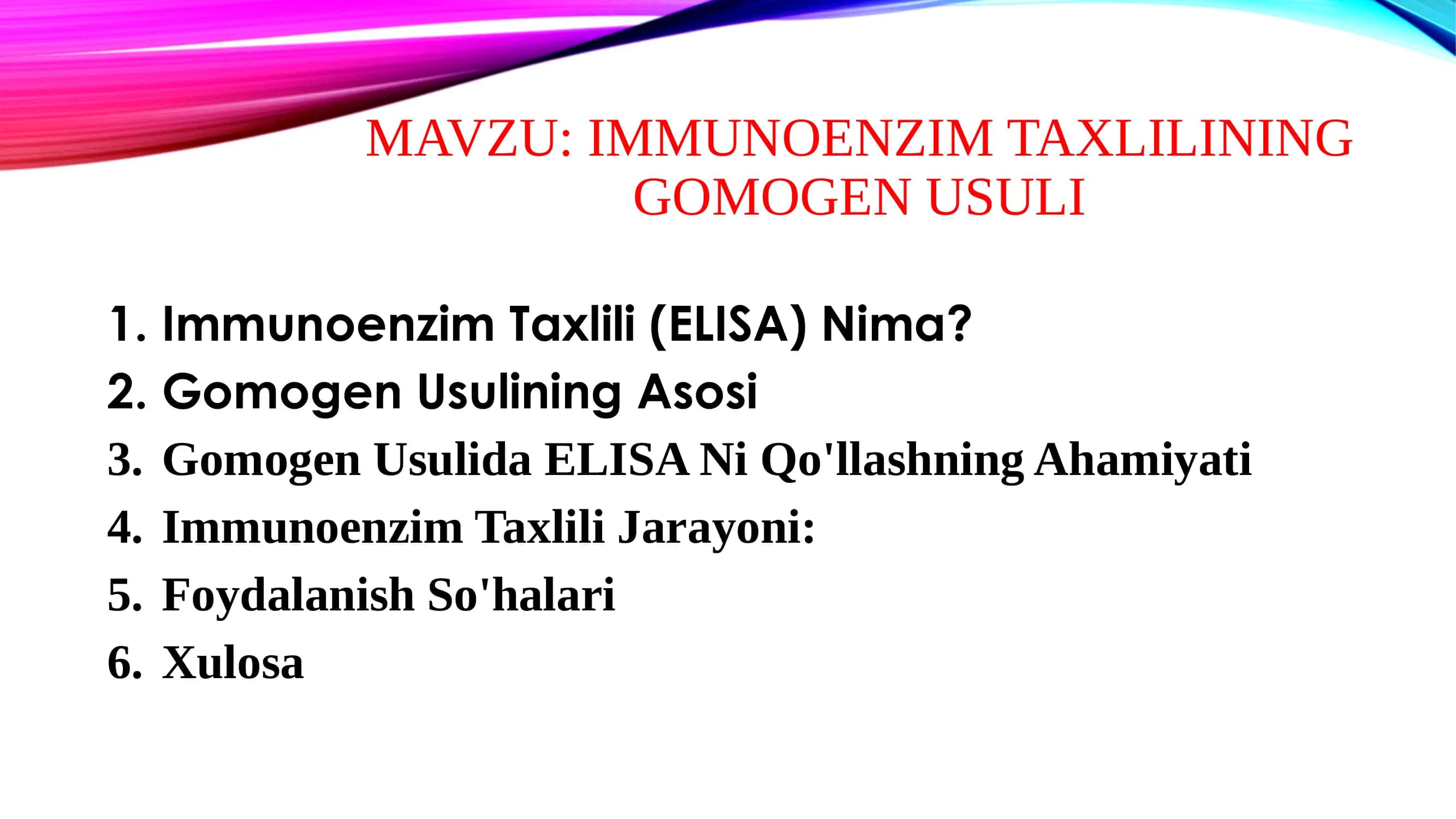Immunoenzim Taxlilining Gomogen Usuli 2