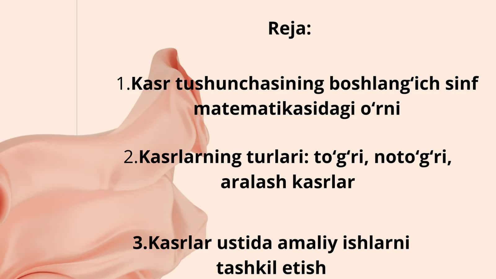 Kasrlar ustida ishlash metodikasi 2