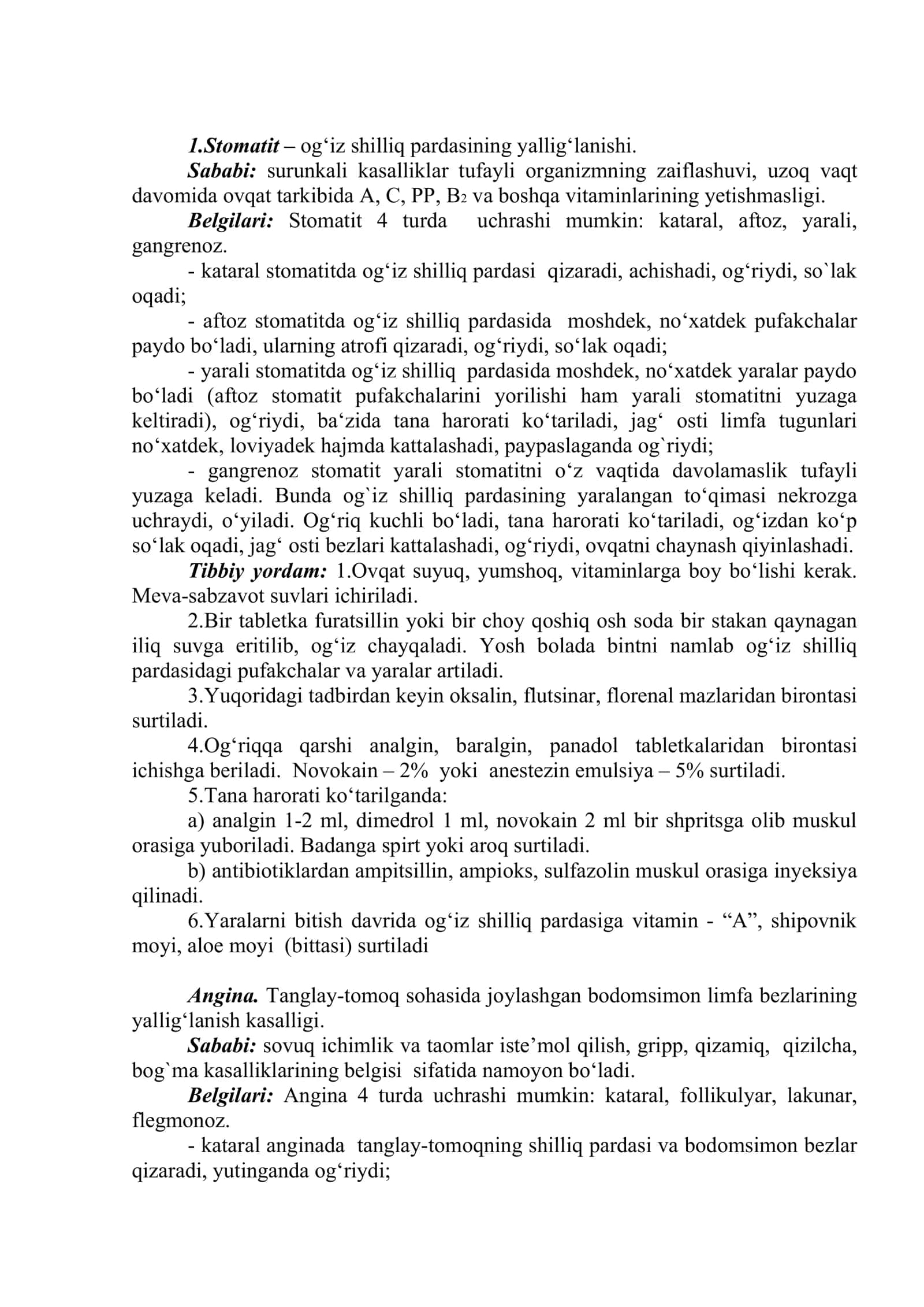 Ovqat hazm qilish a’zolari kasalliklari 2