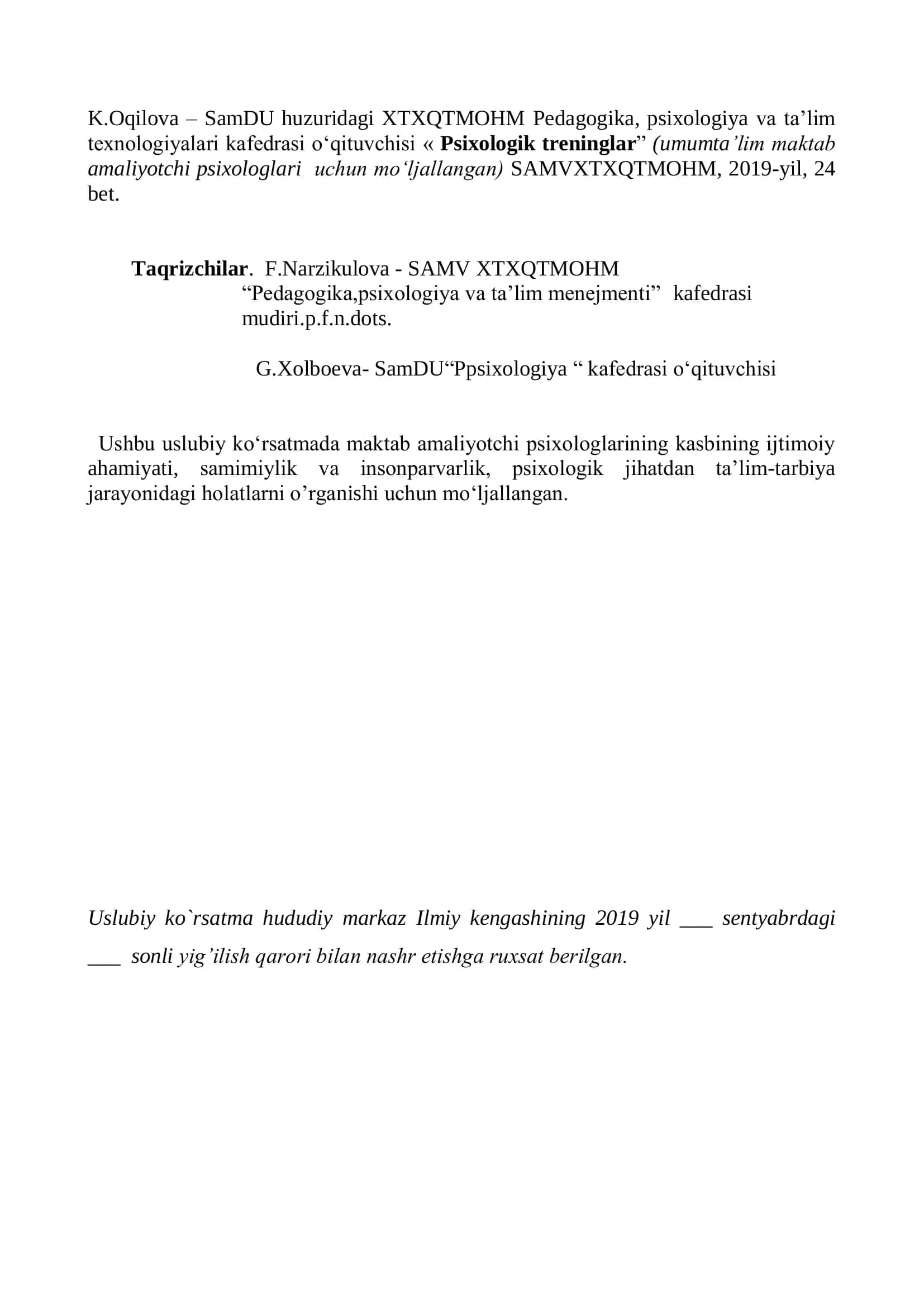 Psixologik treninglar 2