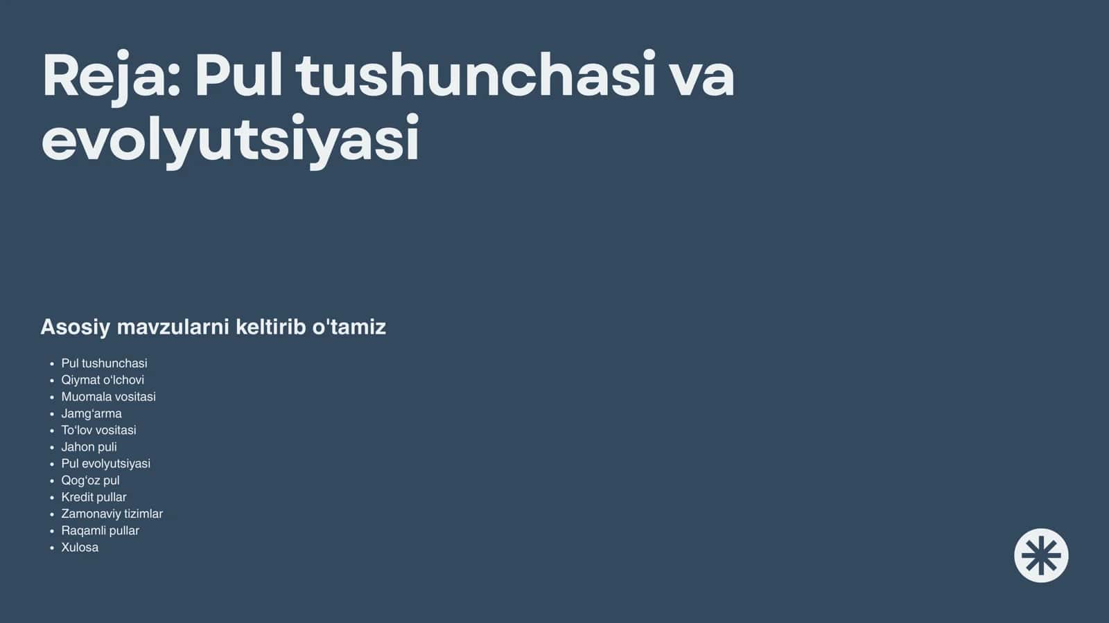 Pulning mohiyati va funksiyalari 2