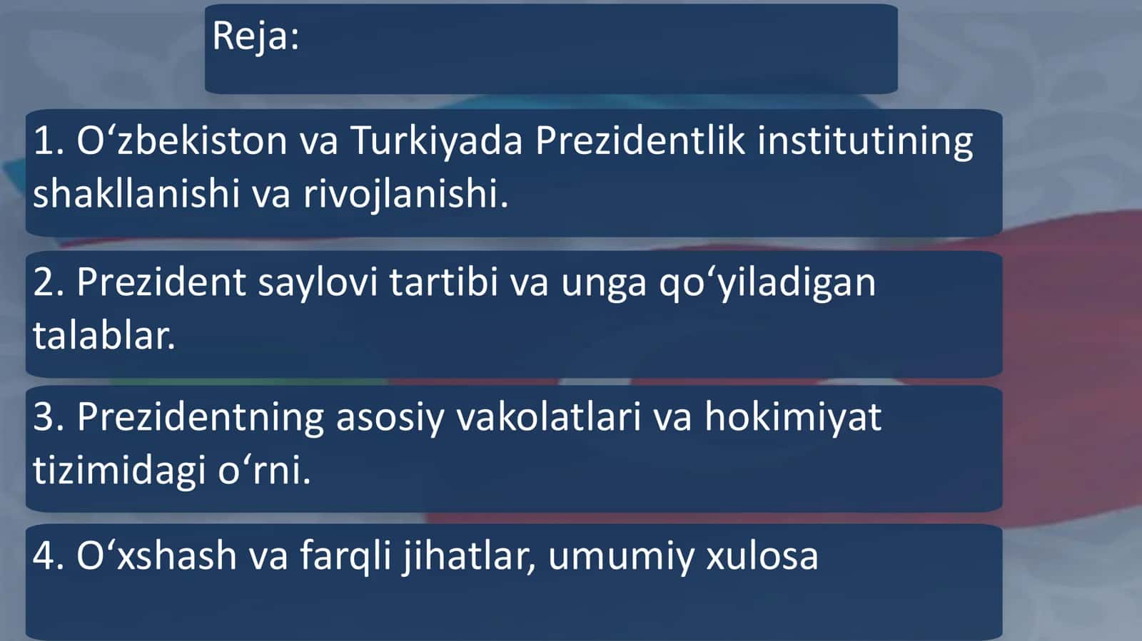 Oʻzbekiston va Turkiya qonun tizimidagi farqlar 2