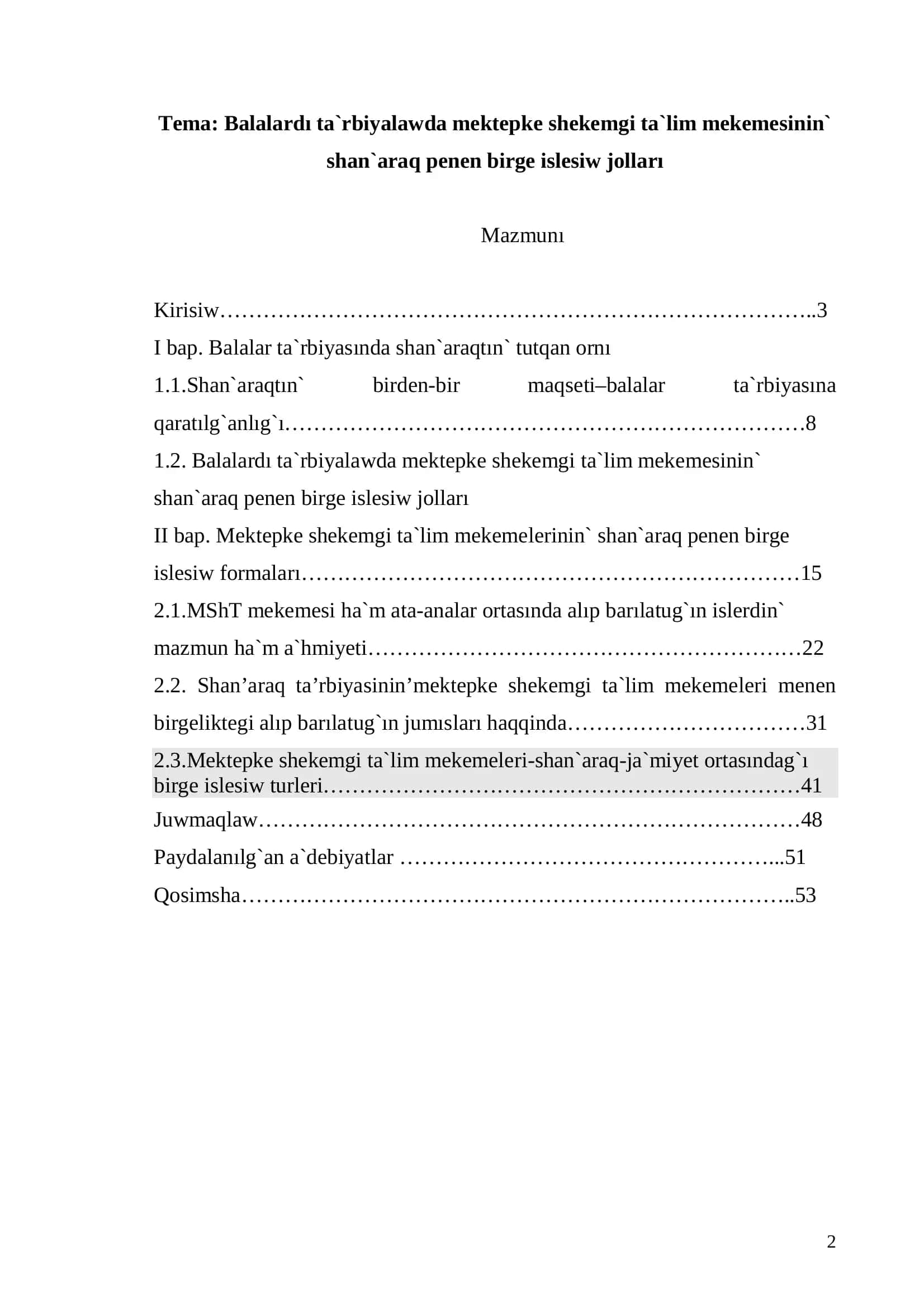 PITKERIW QA`NIGELIK 2
