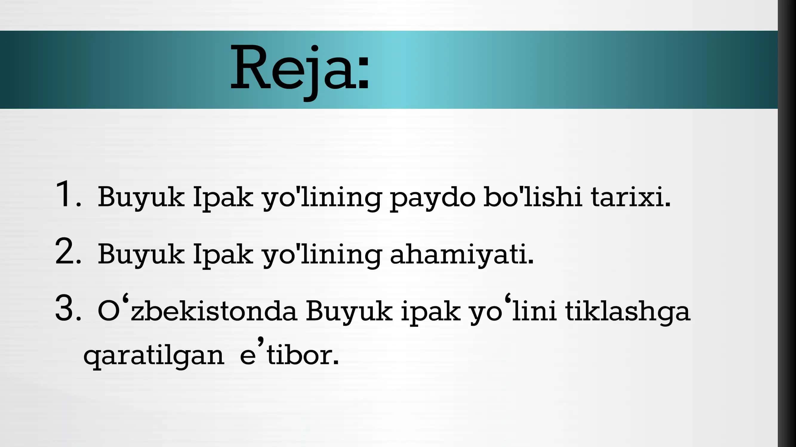 Buyuk Ipak yo'lining paydo bo'lishi. 2