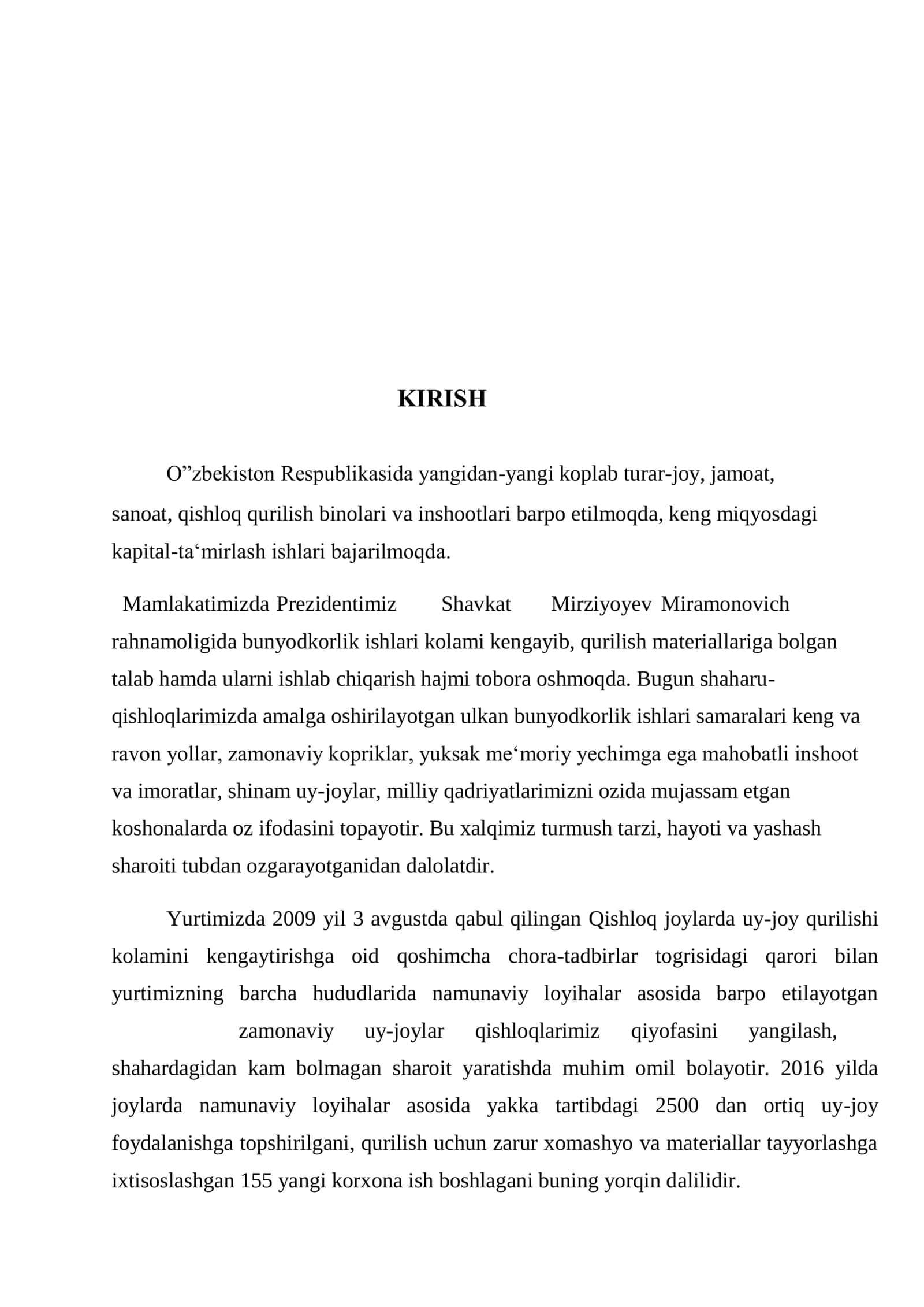 Kompazit armaturali uch qatlamli temir beton panellar ishlab chiqarish korxonasini loyihalash. 2