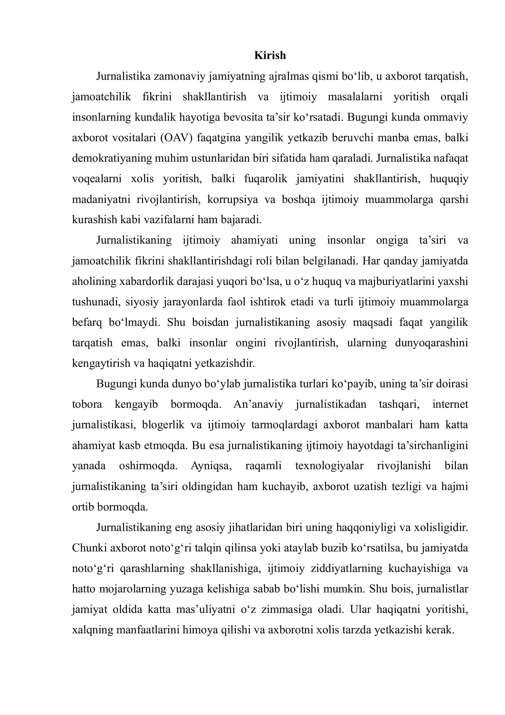 JURNALISTINING IJTIMOIY AHAMIYATI 2