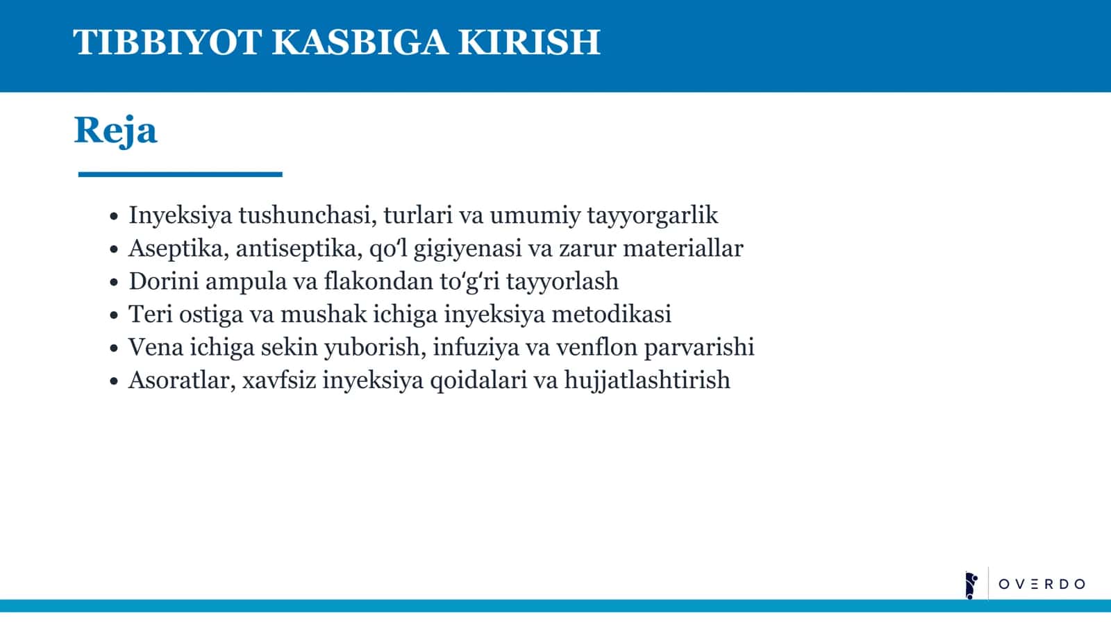 TIBBIYOT KASBIGA KIRISH 2