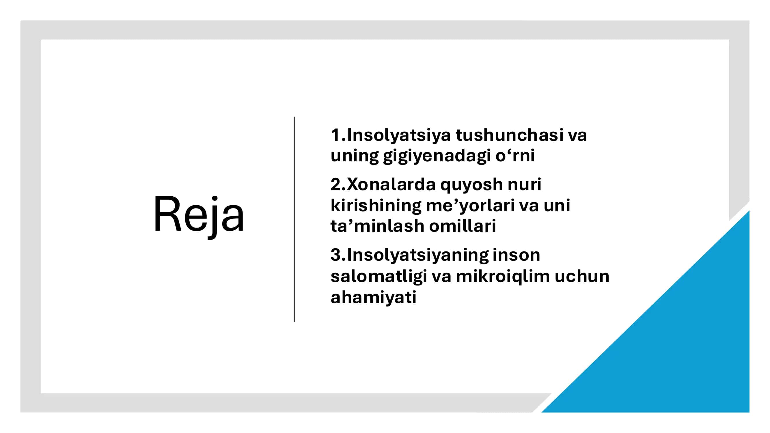 Xonalarning insolyatsiyasi haqida tushuncha, uning ahamiyati​ 2