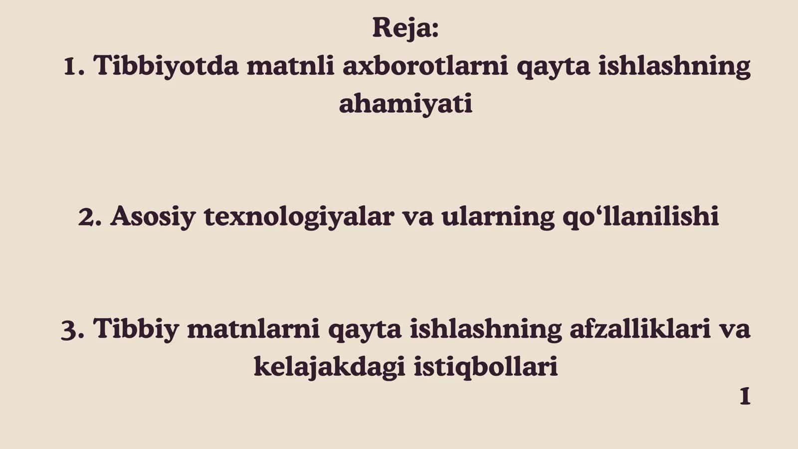 Tibbiyotda matnli axborotlarni qayta ishlash texnalogiyasi 2