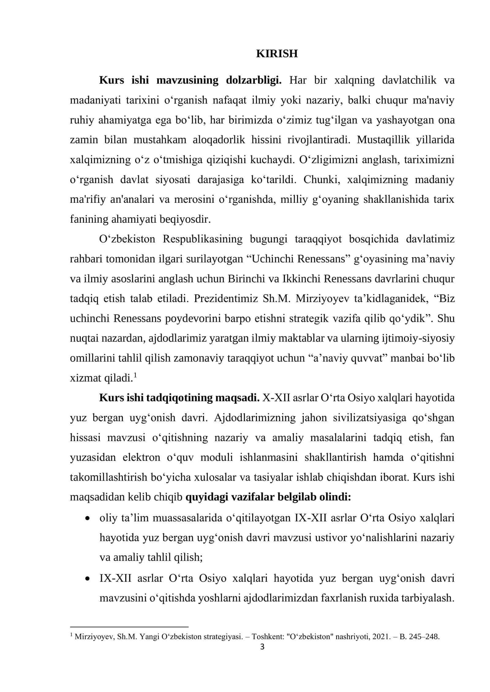 Kurs ishi mavzusining dolzarbligi 2
