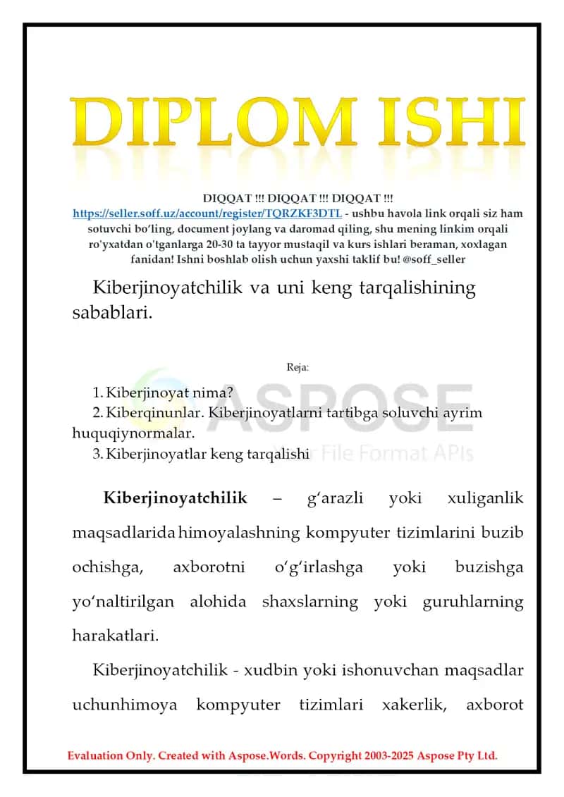 Kiberjinoyatchilik va uni keng tarqalishining sabablari 2