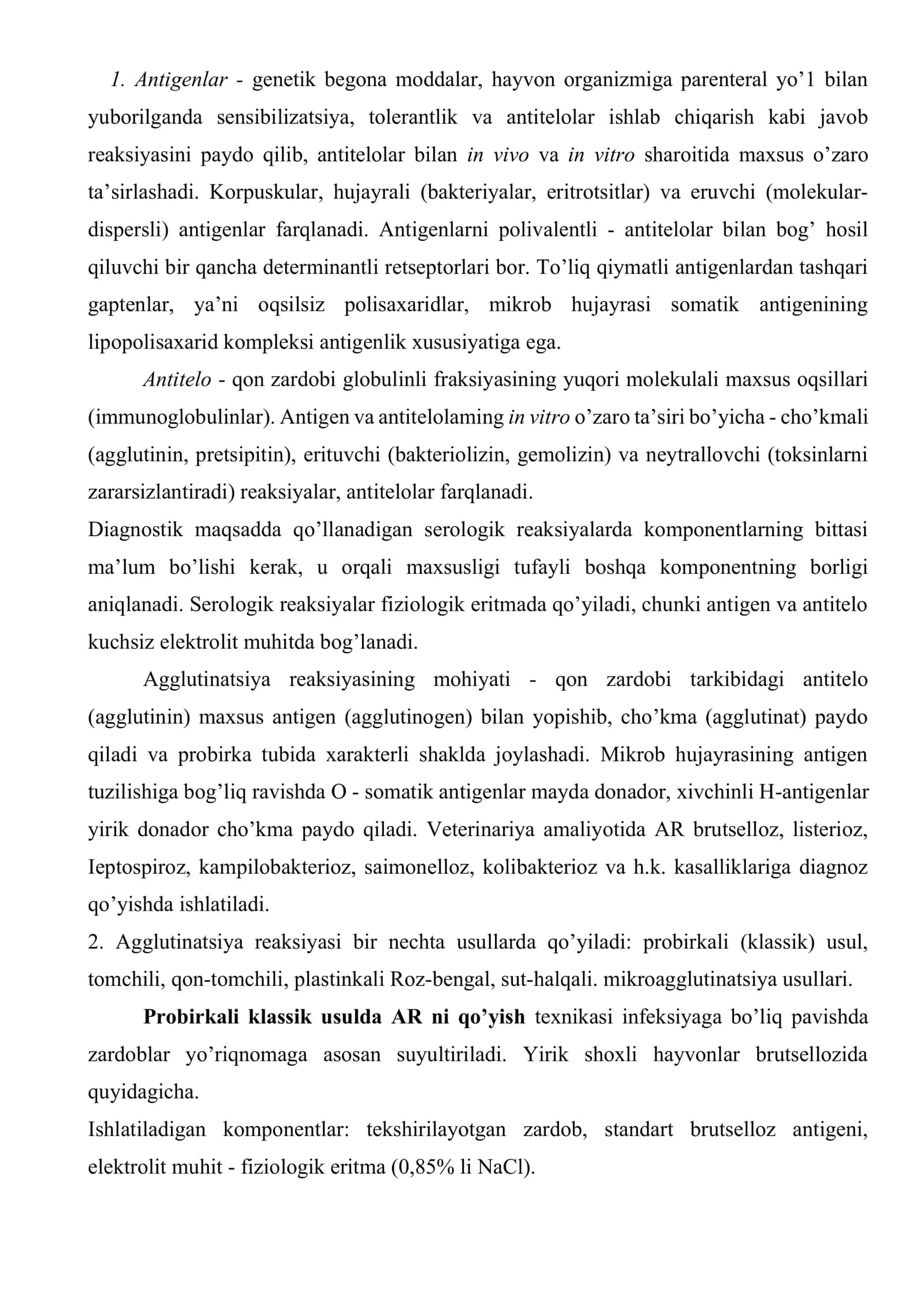 Agglutinatsiya reaksiyasi 2