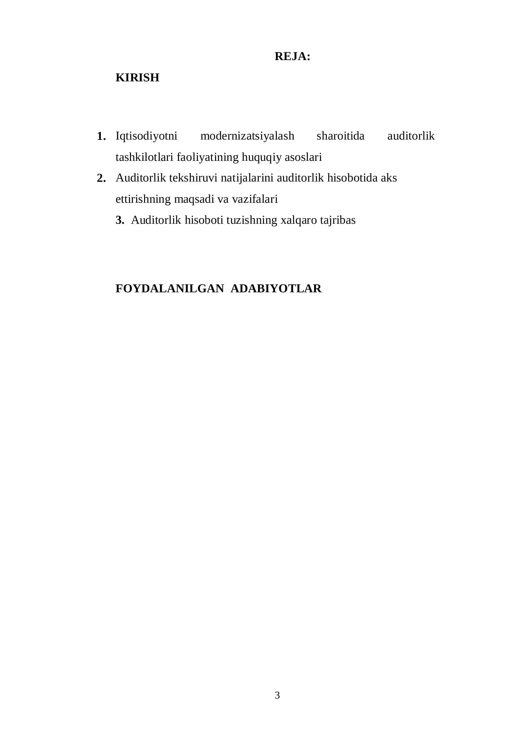 AUDITORLIK HISOBOTI VA UNI TUZISH TARTIBI 2