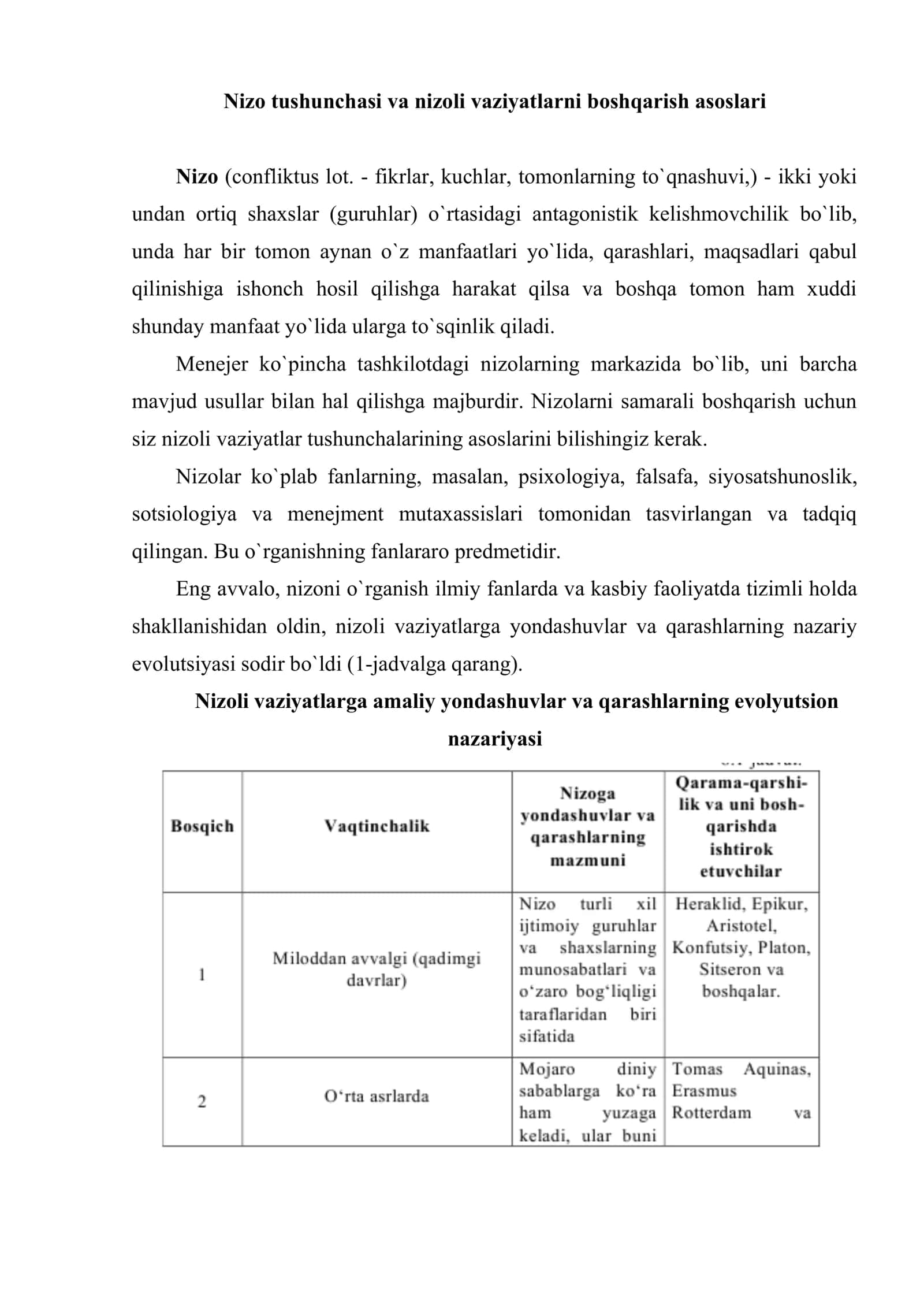 Nizo, stress va o`zgarishlarni boshqarish 2