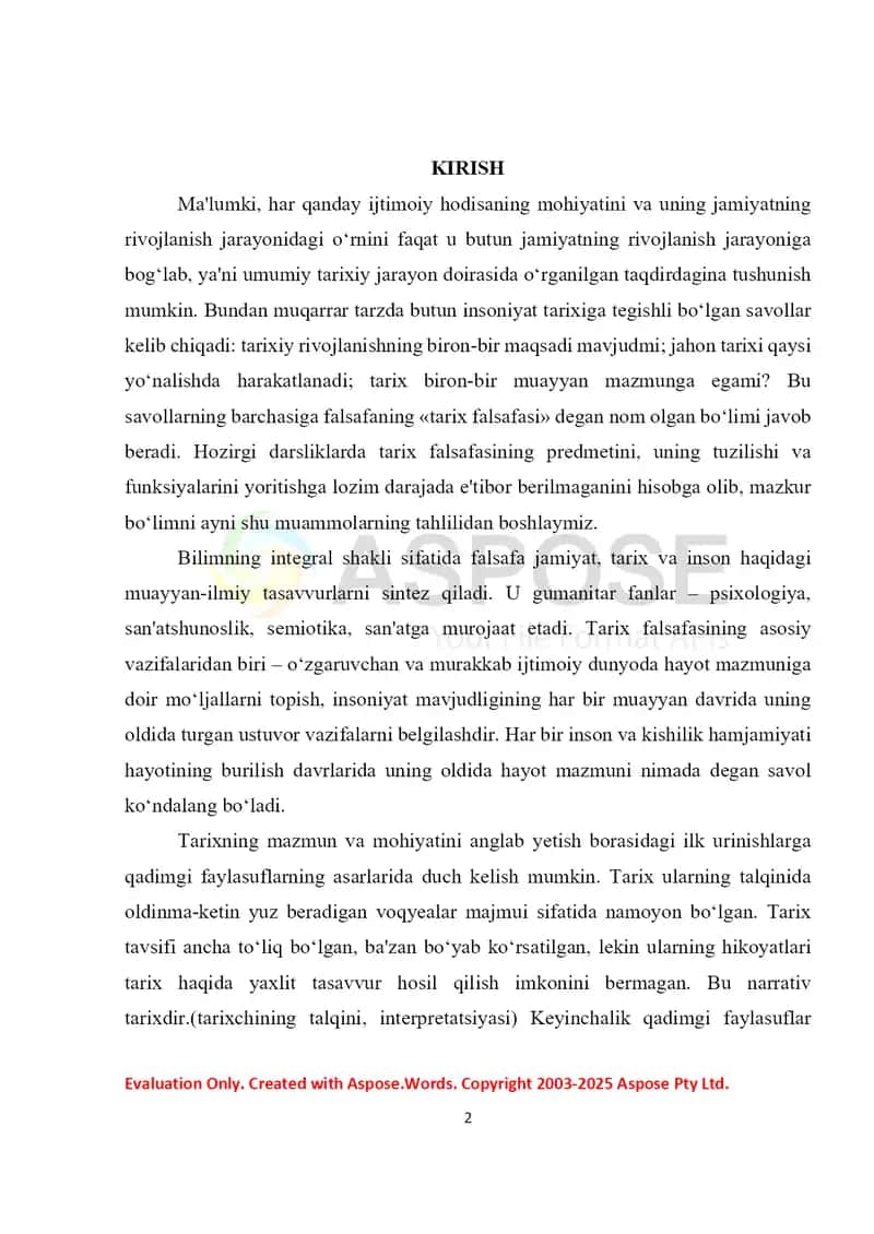Tarix falsafasi 2