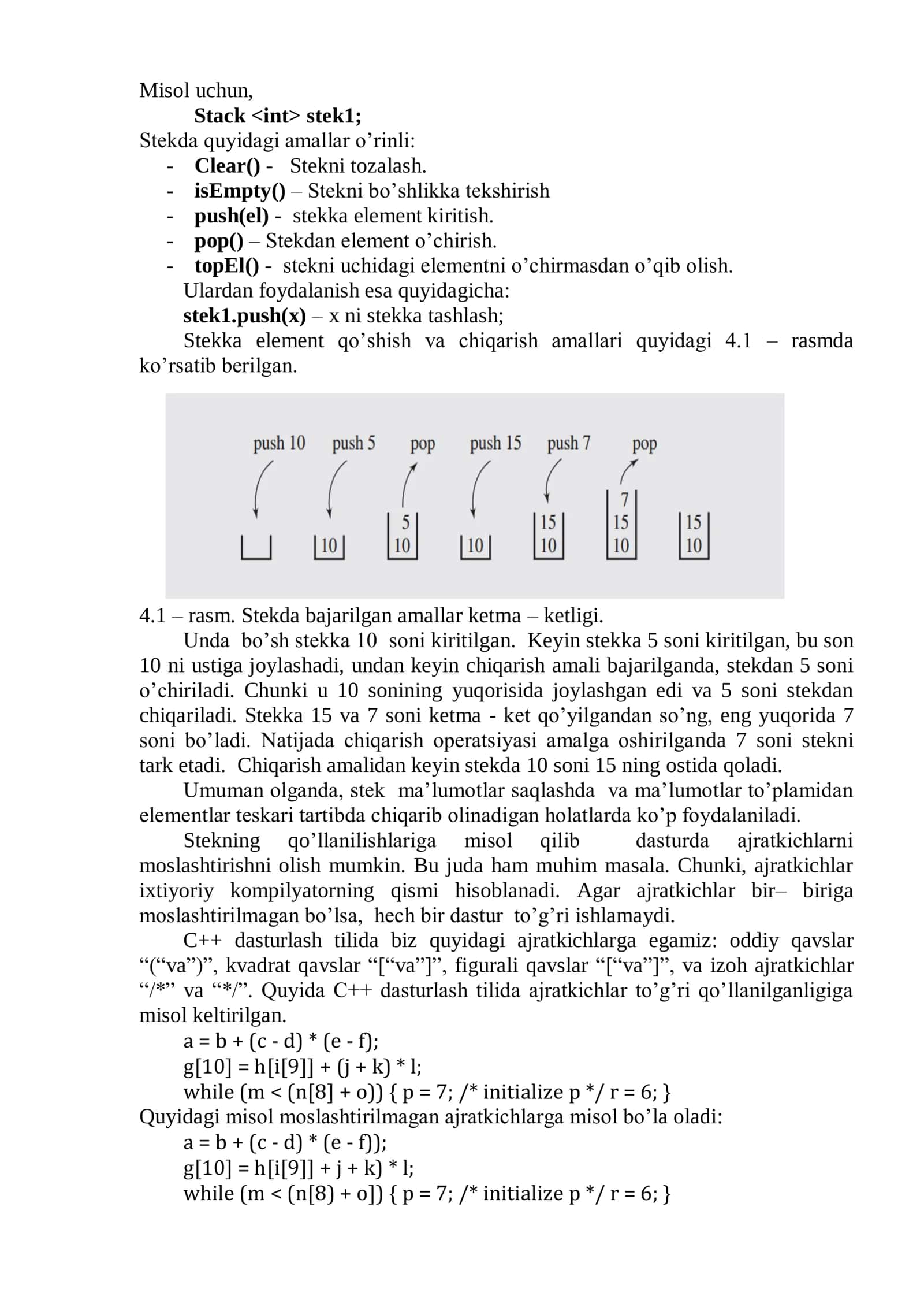 Yarimstatik ma’lumotlar tuzilamasi. Navbat, stek va dek 2