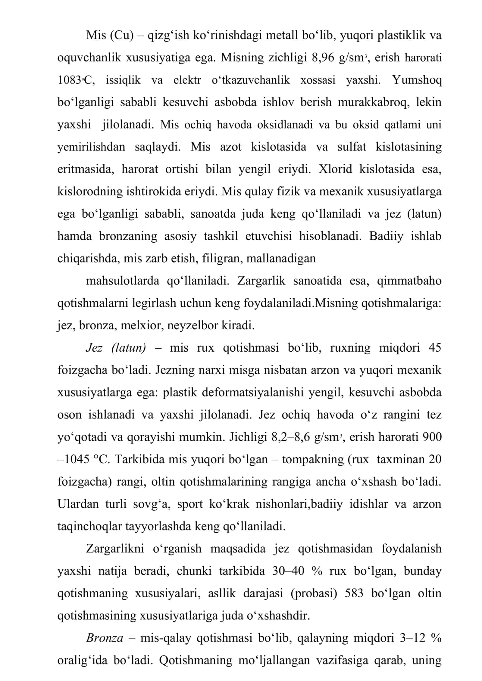 Qora va rangli metall qotishmalari 2