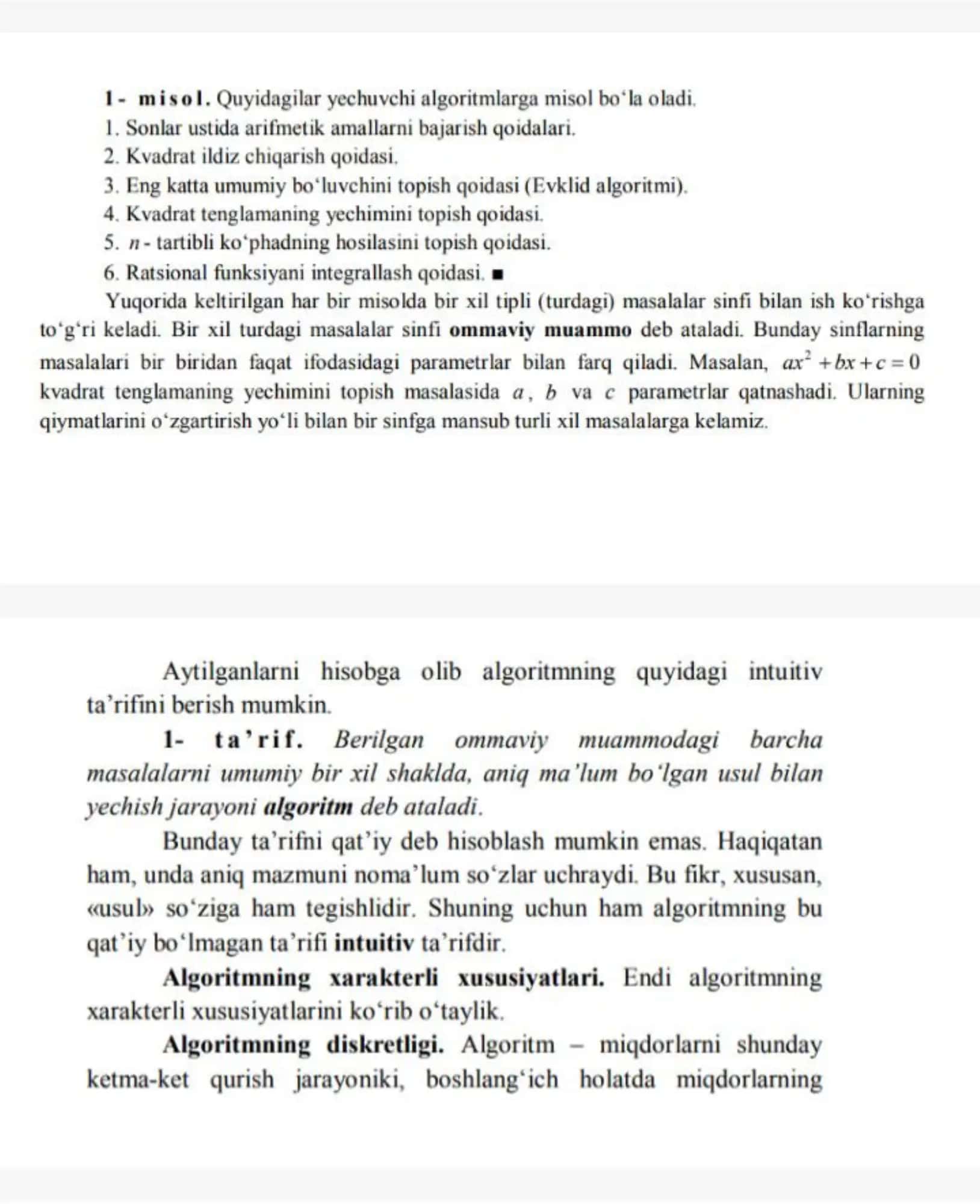 Algoritm tushunchasi taqdimot 2