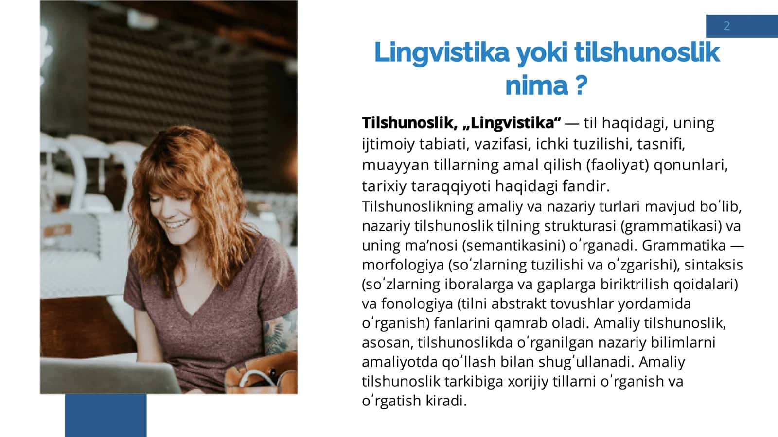 Tilshunoslikning zamonaviy sohalari 2