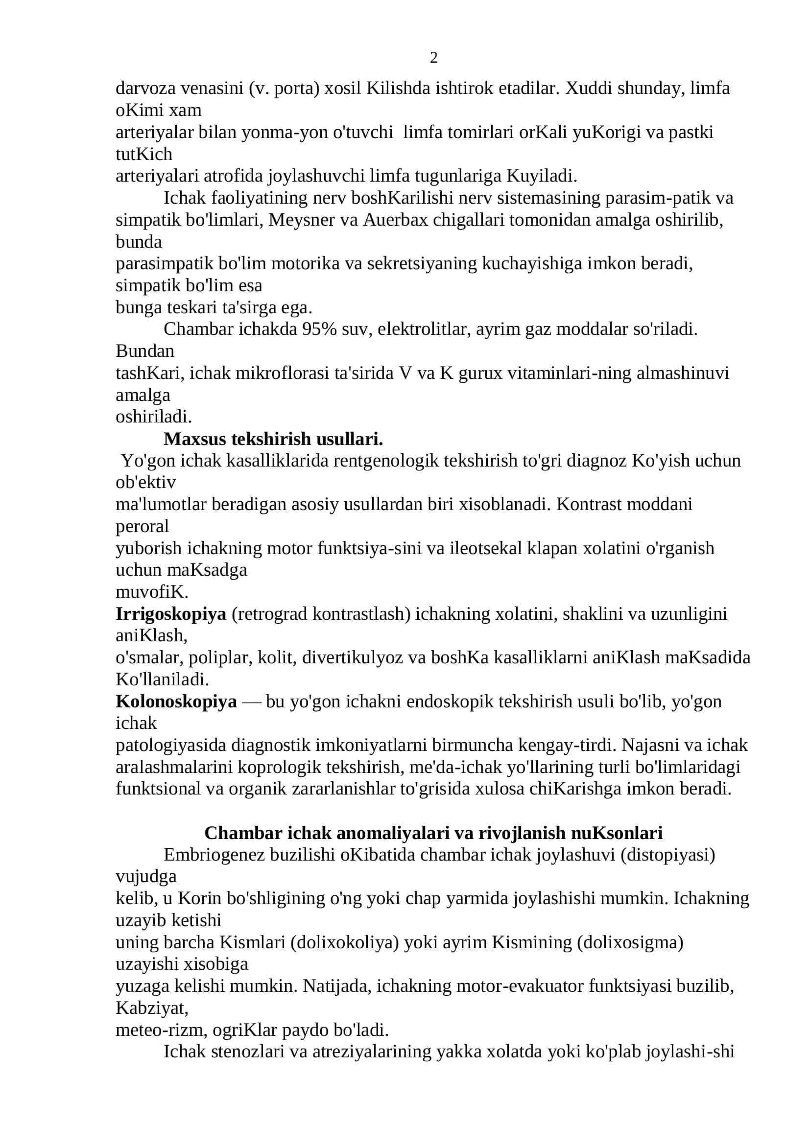 YO'GON ICHAK KASALLIKLARI 2