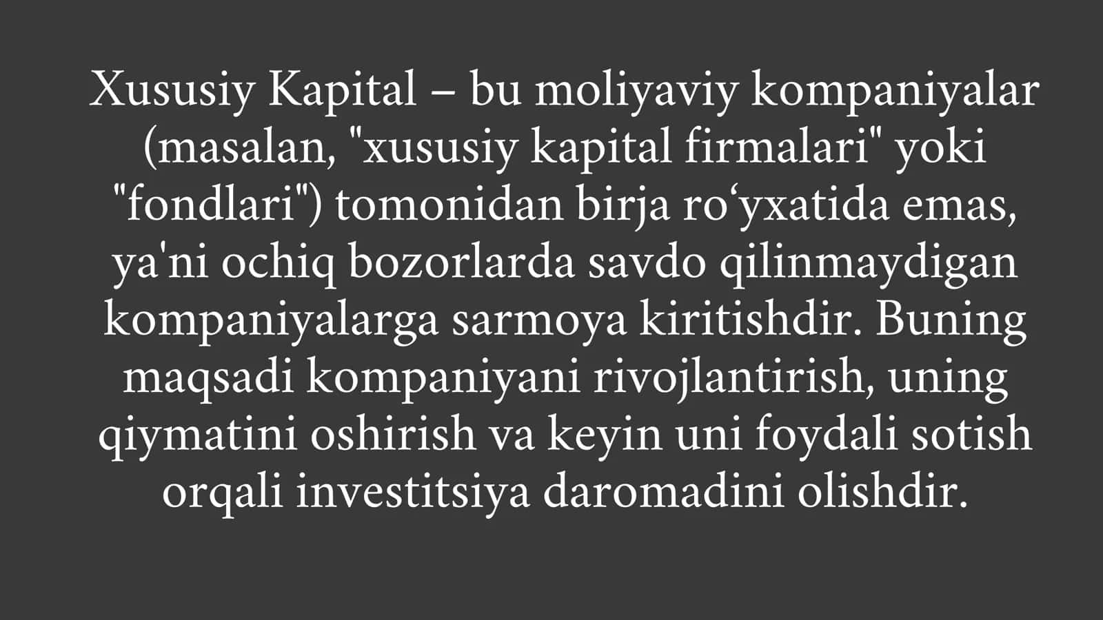 Xususiy kapital va uning tarkibi 2