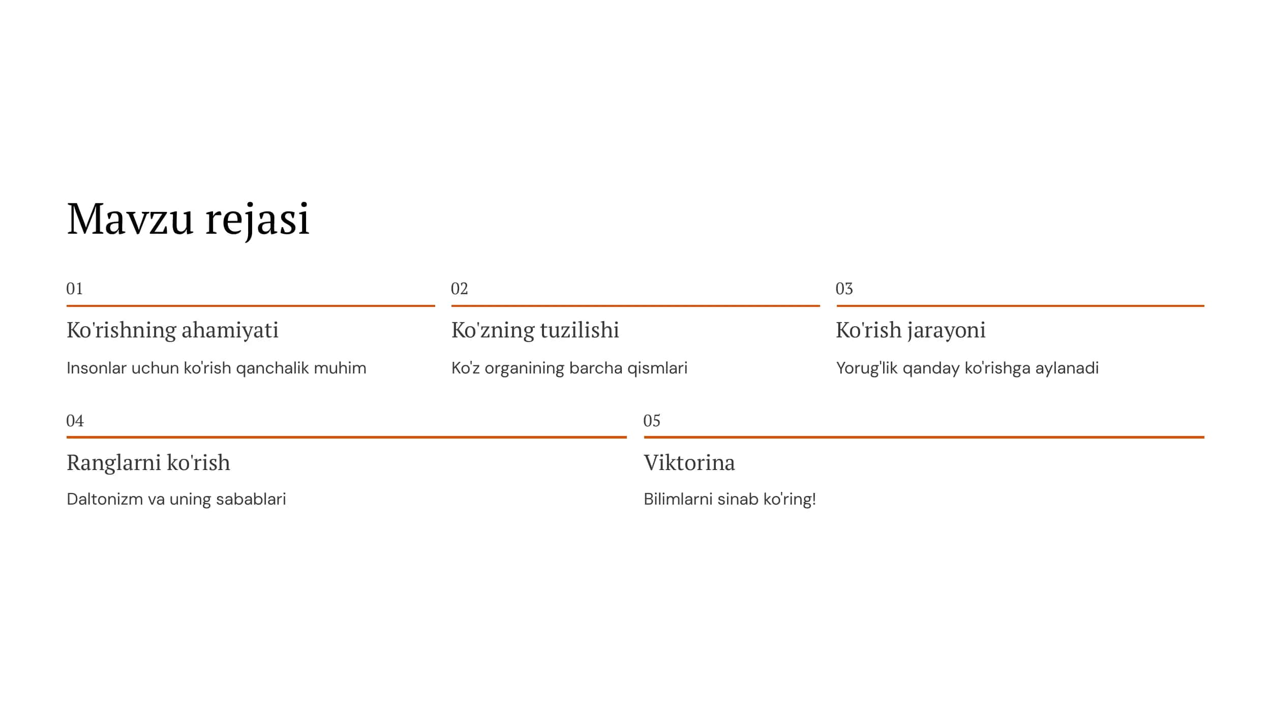 Ko'rish analizatorlari 2