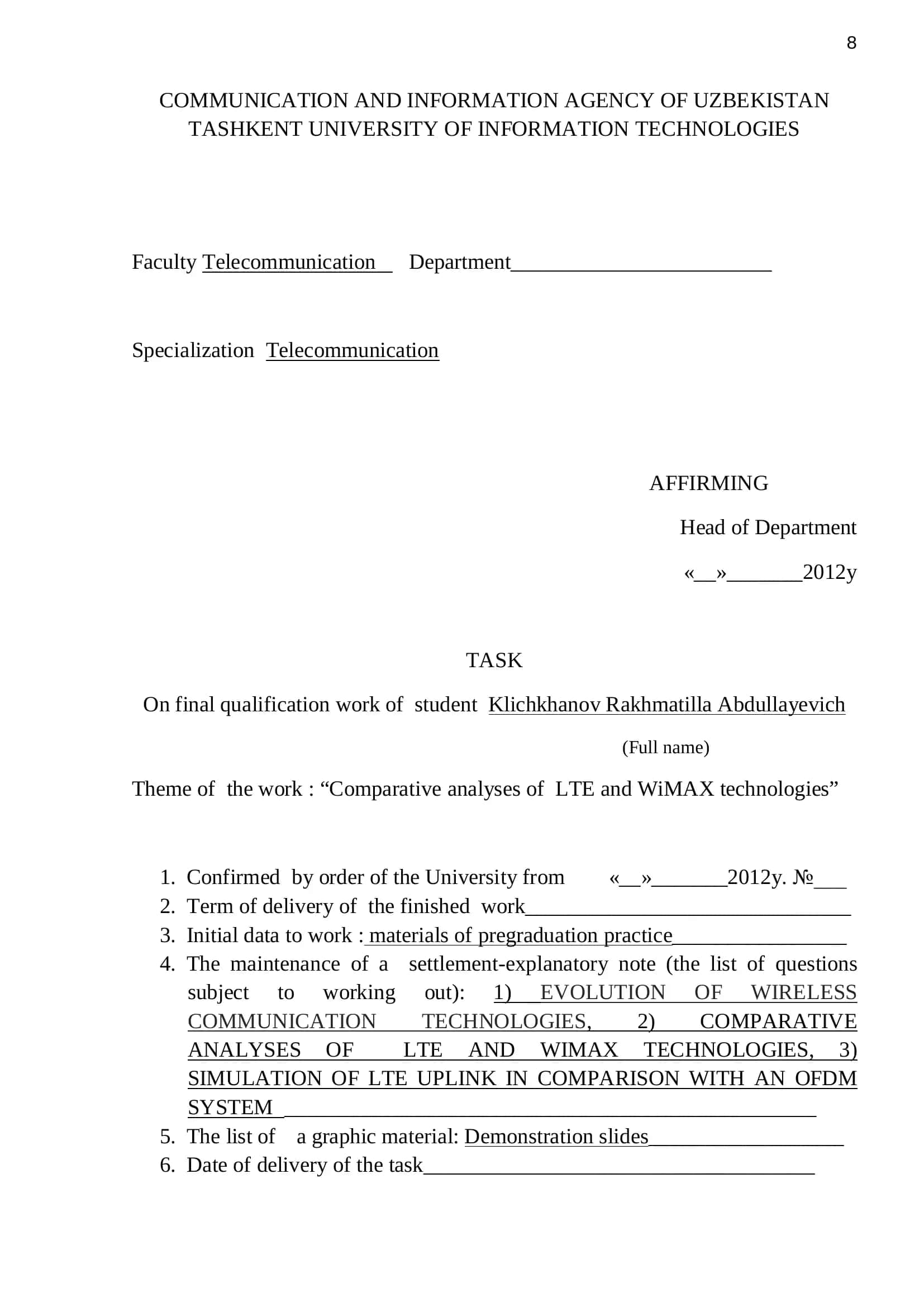Comparative analyses of LTE and WiMAX technologies 2