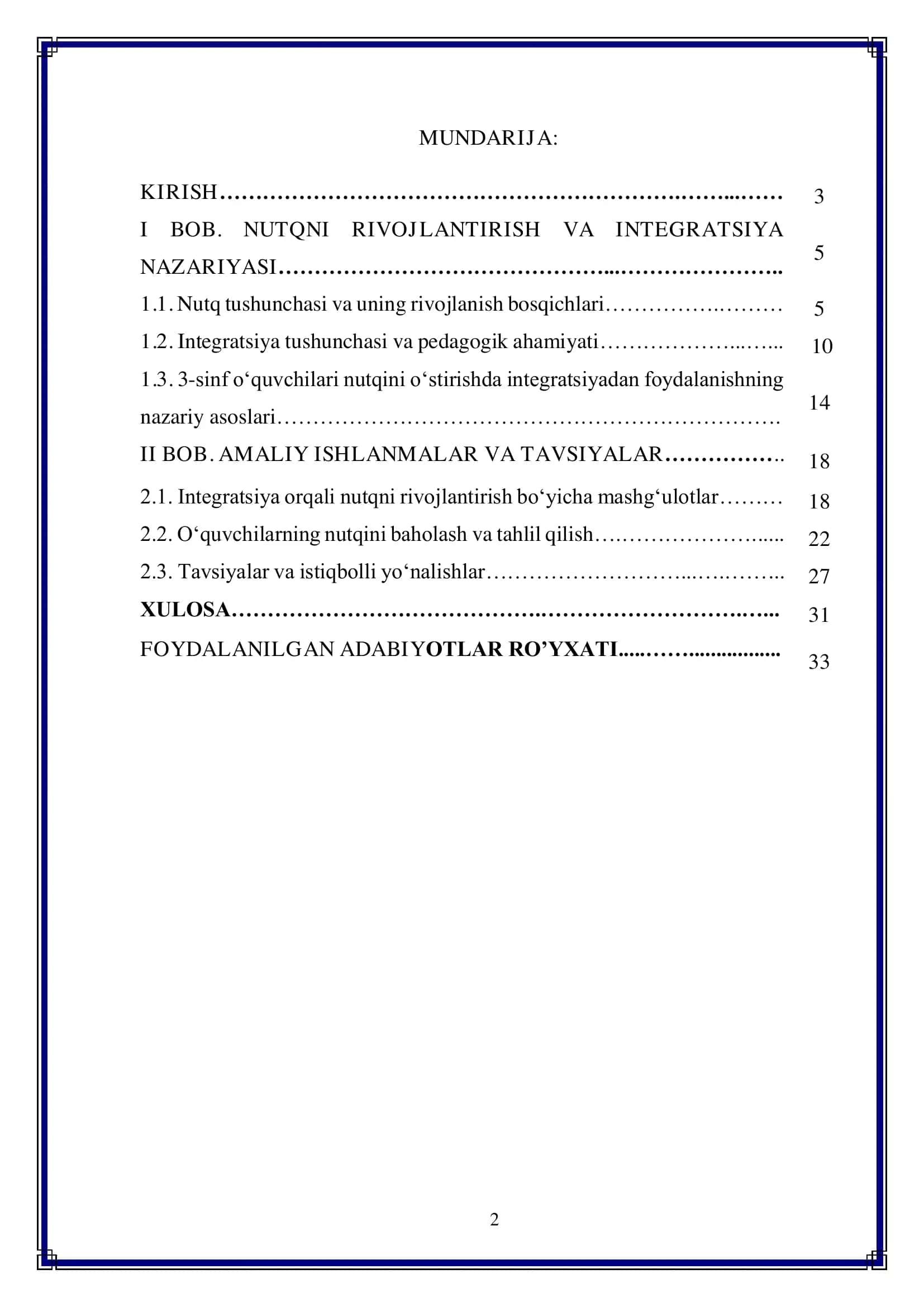 3-sinf o‘quvchilarining nutqini o‘stirishda integratsiyadan foydalanish 2