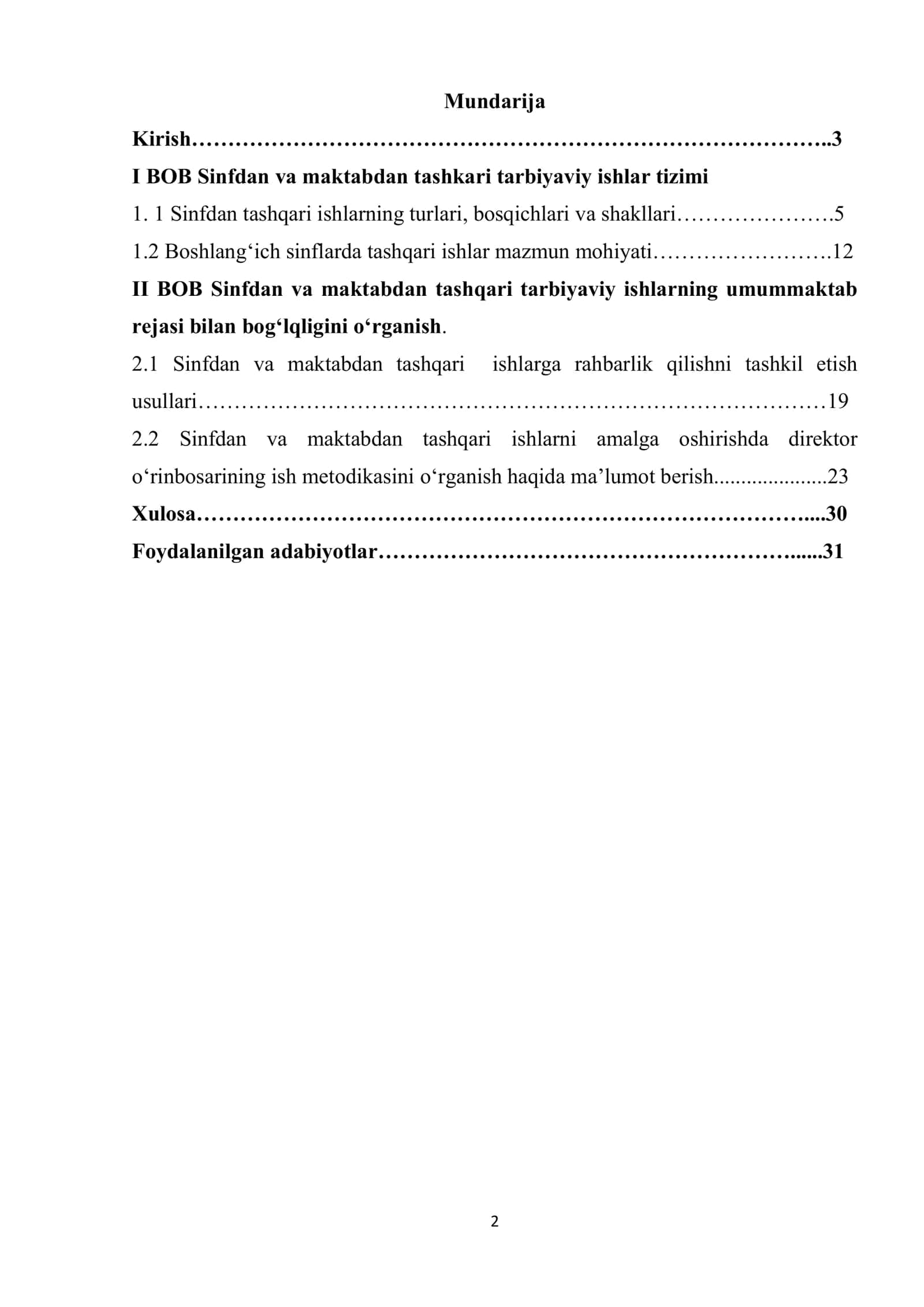 2-sinfda ona tilidan sinfdan tashqari ishlarni tashkil qilish metodikasi 2