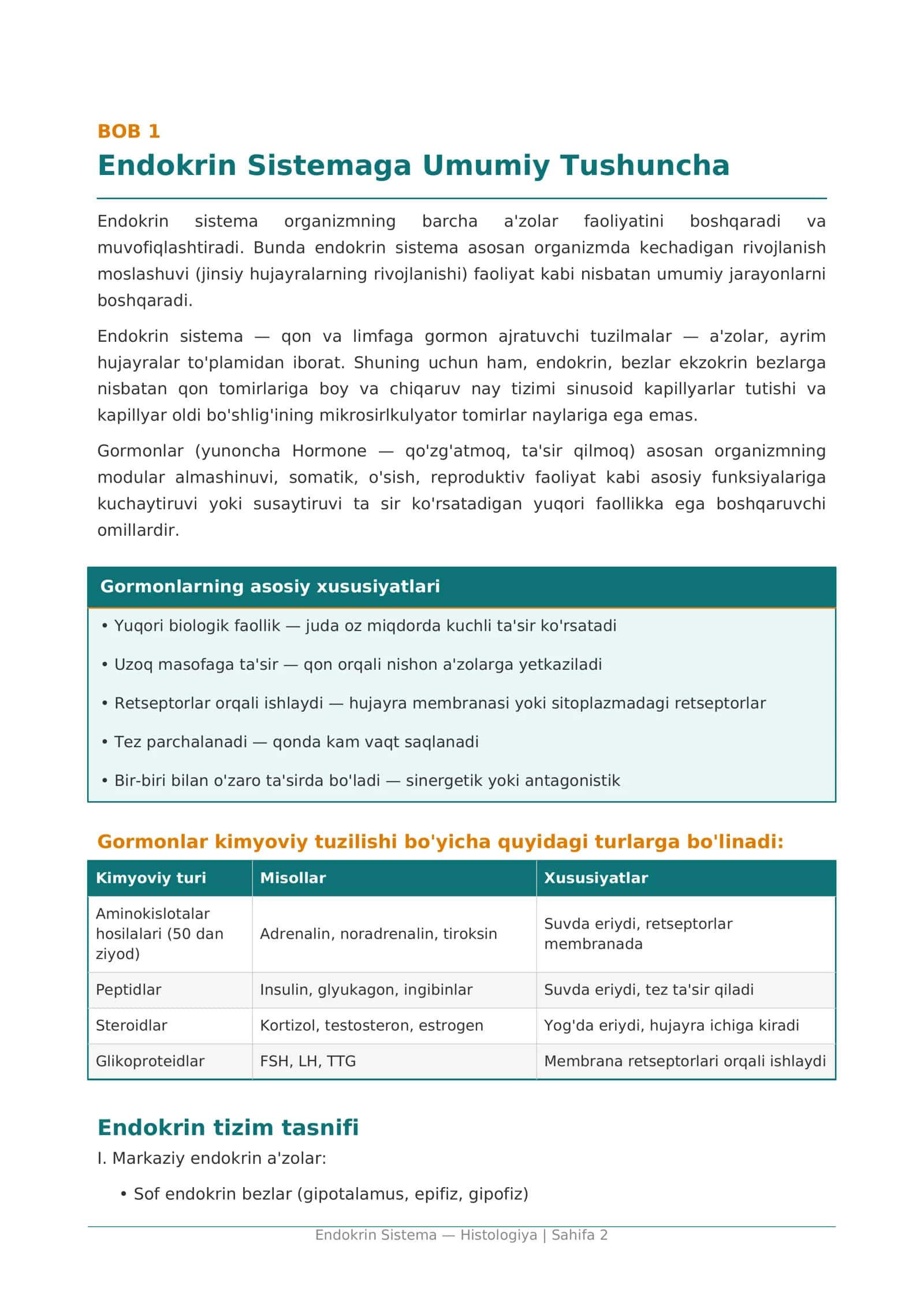 Endokrin Sistema — Histologiya 2