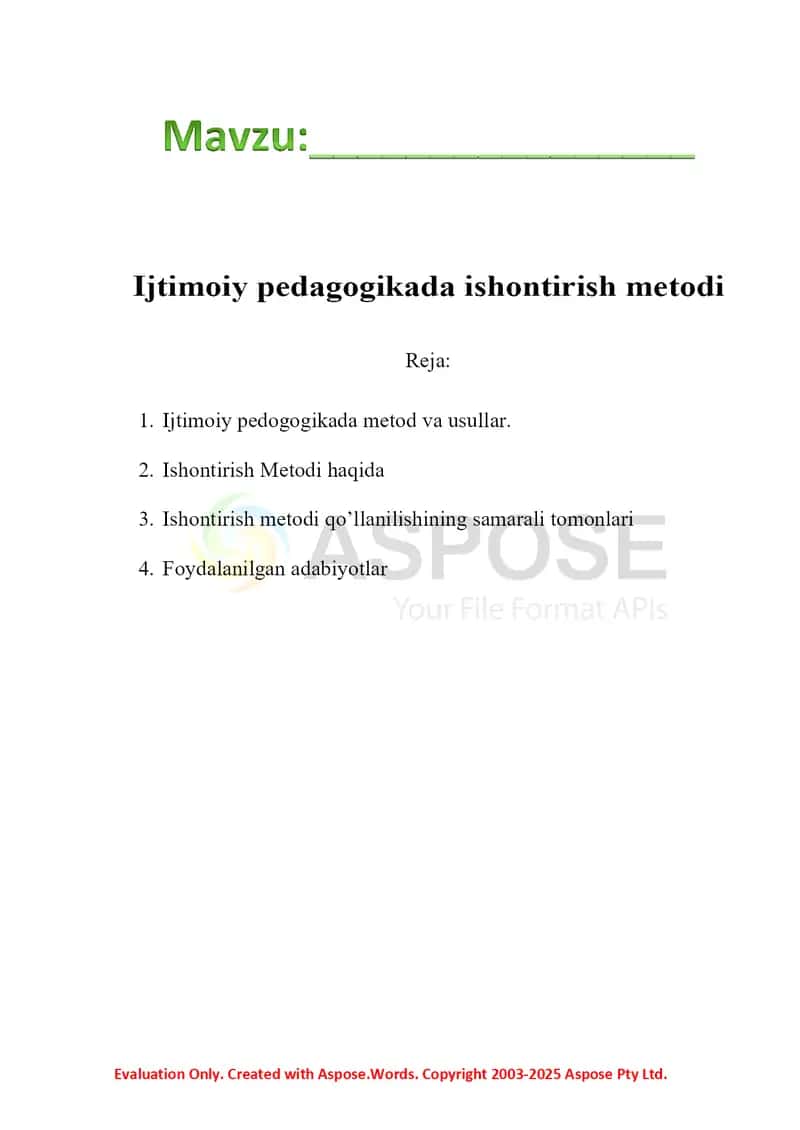 Ijtimoiy pedagogikada ishontirish metodi 2