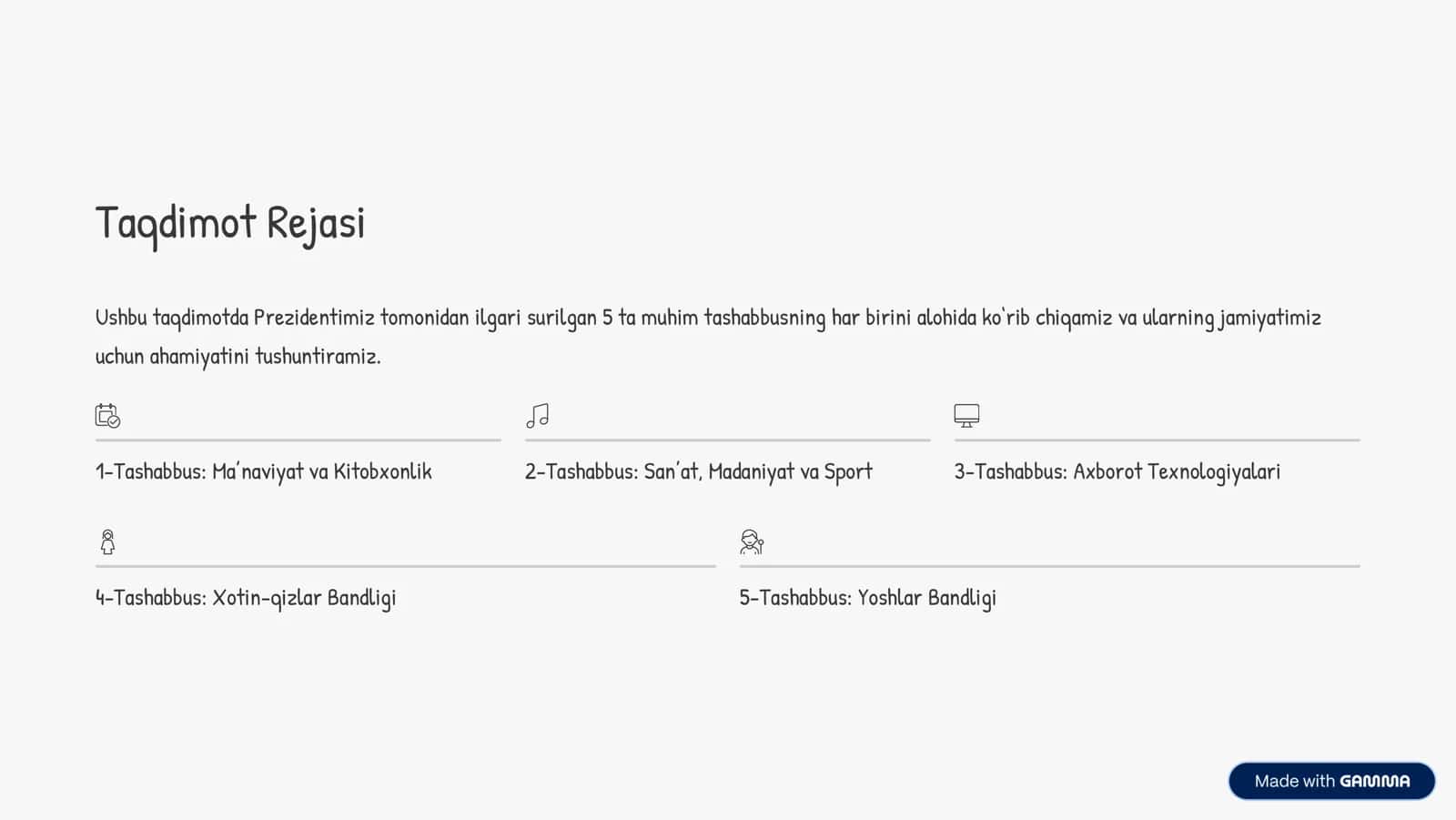 O8zbekiston Prezidentining 5 Muhim Tashabbusi 2