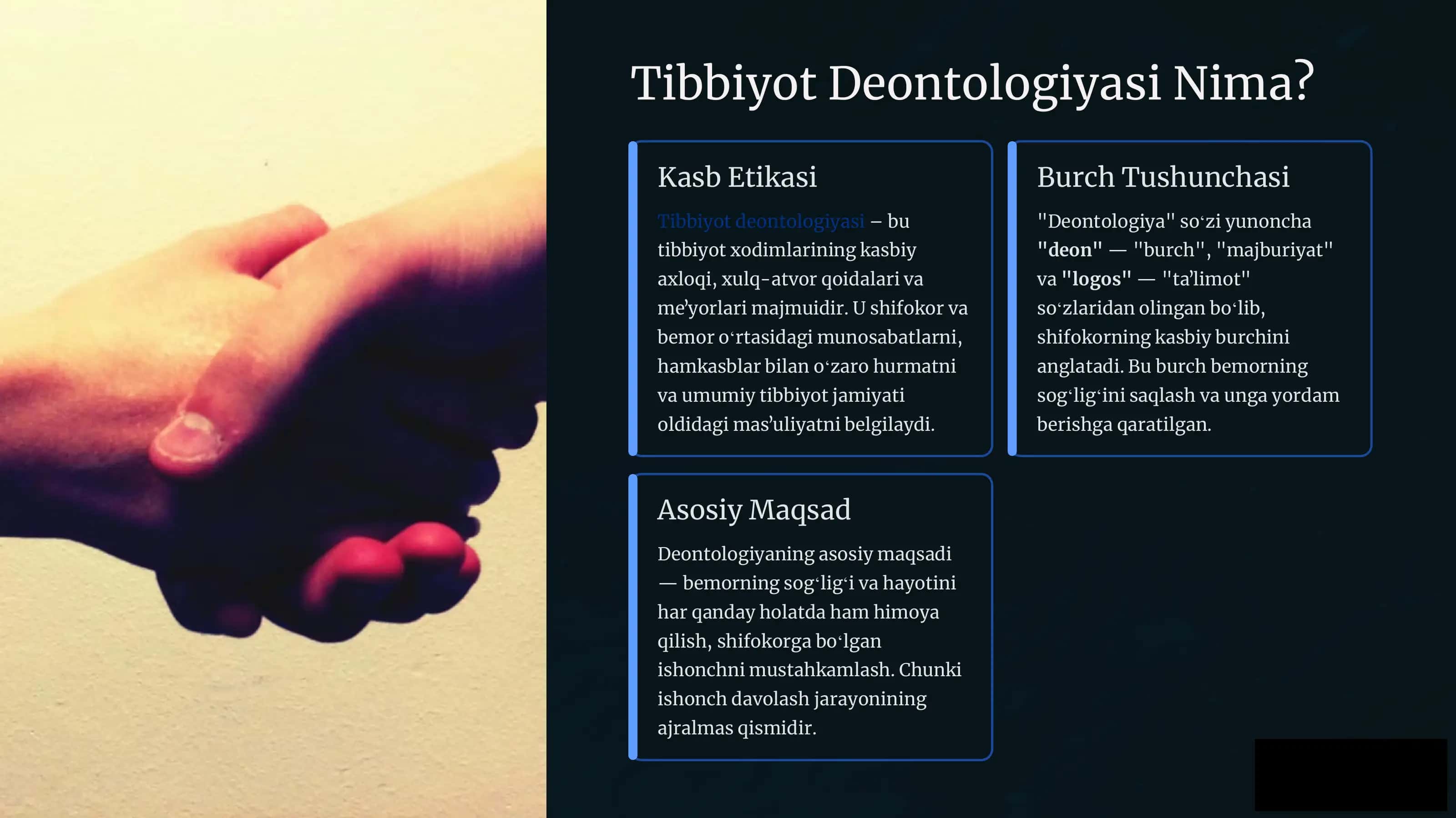 Tibbiyotda Etika va Deontologiya Asoslari 2