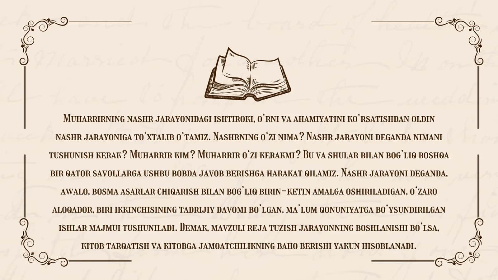 Muharrirlik mahoratining nazariy asoslari 2