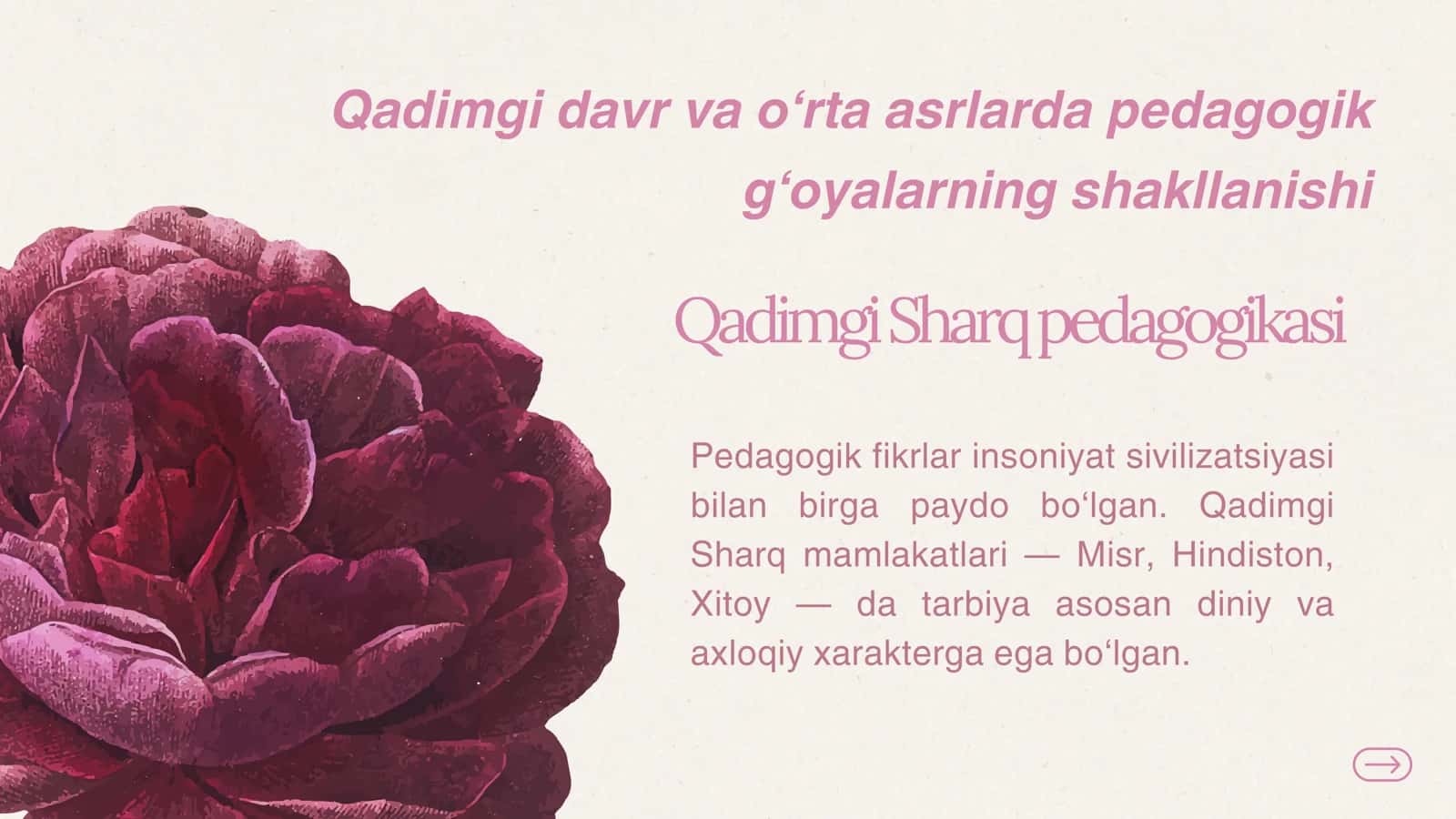 Pedagogik g'oyalarning rivojlanish bosqichlari 3