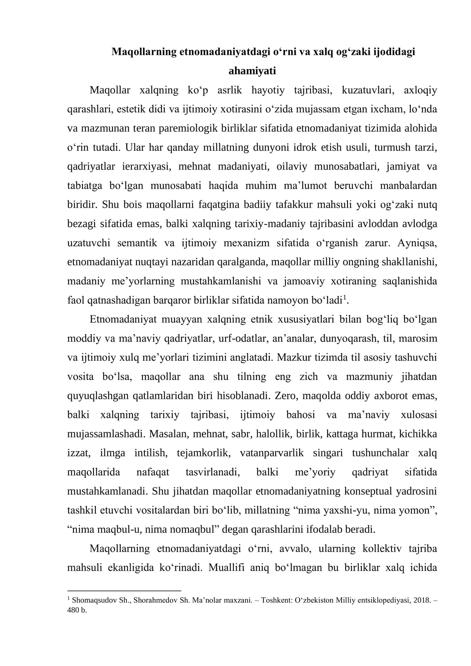 MAQOLLAR - XALQ DONISHMANDLIGINING ASOSI 3