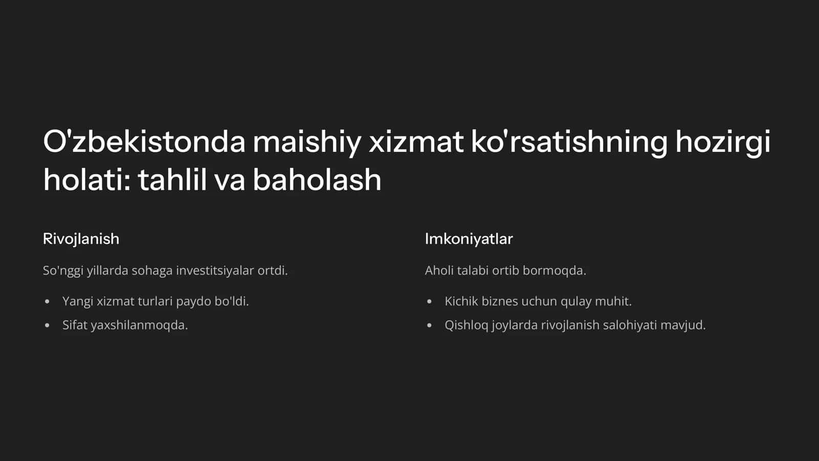 Maishiy xizmat ko'rsatish 3