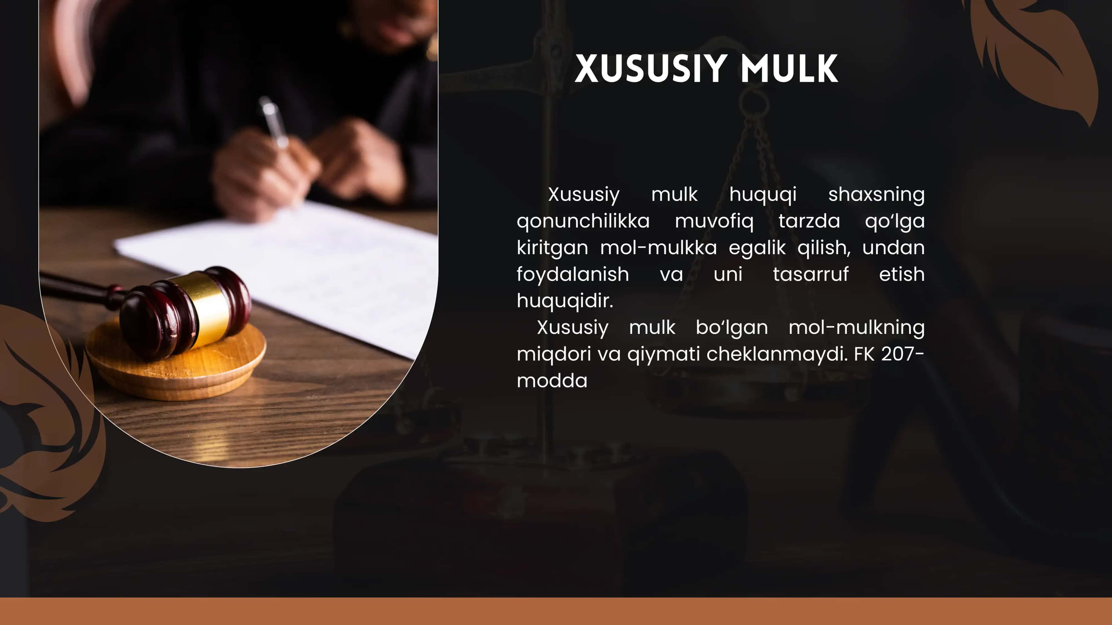 XUSUSIY MULK. OMMAVIY MULK 3