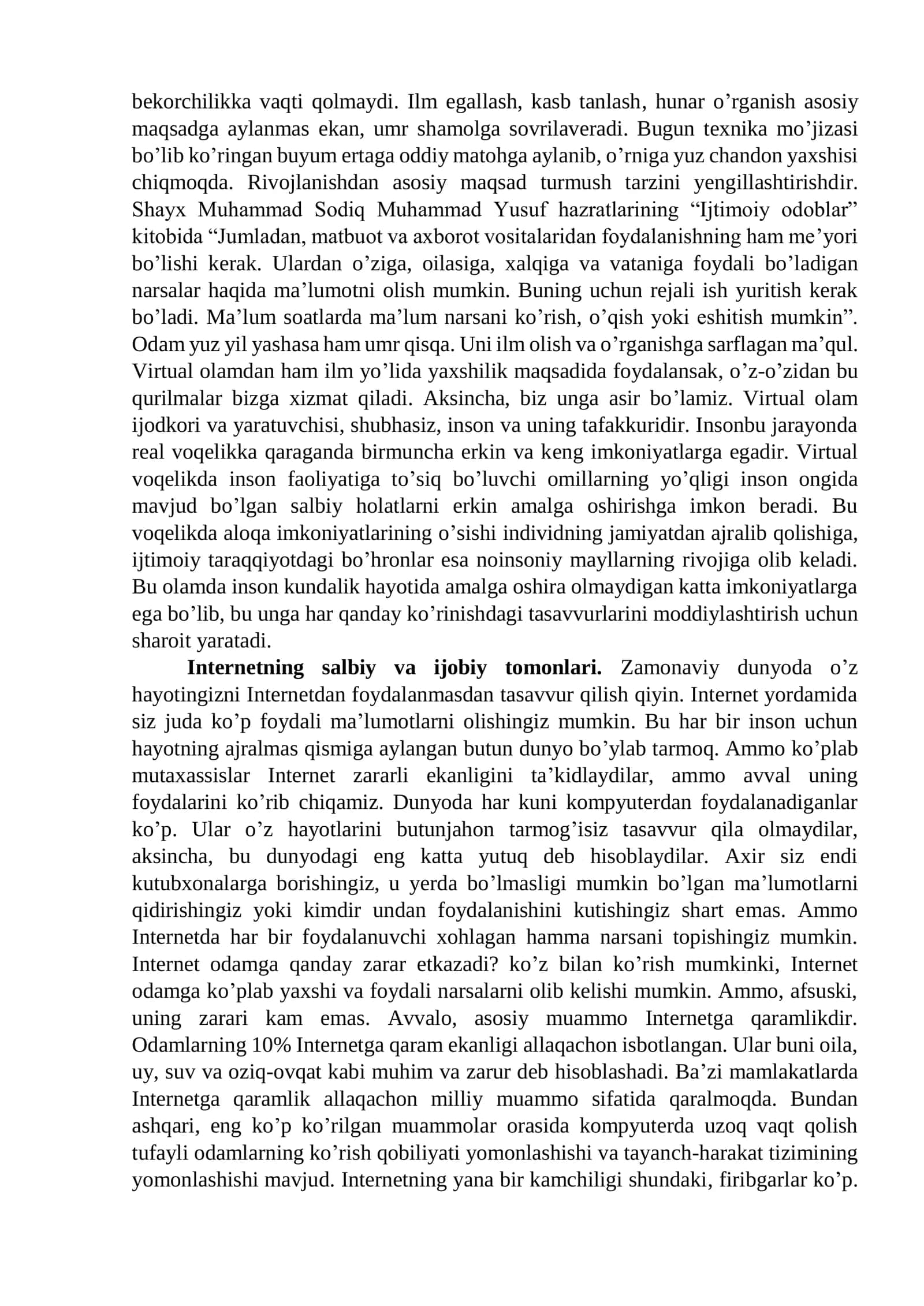 INTERNET, VIRTUAL VA VIZUAL OLAMNING SHAXSGA TA’SIRI 3