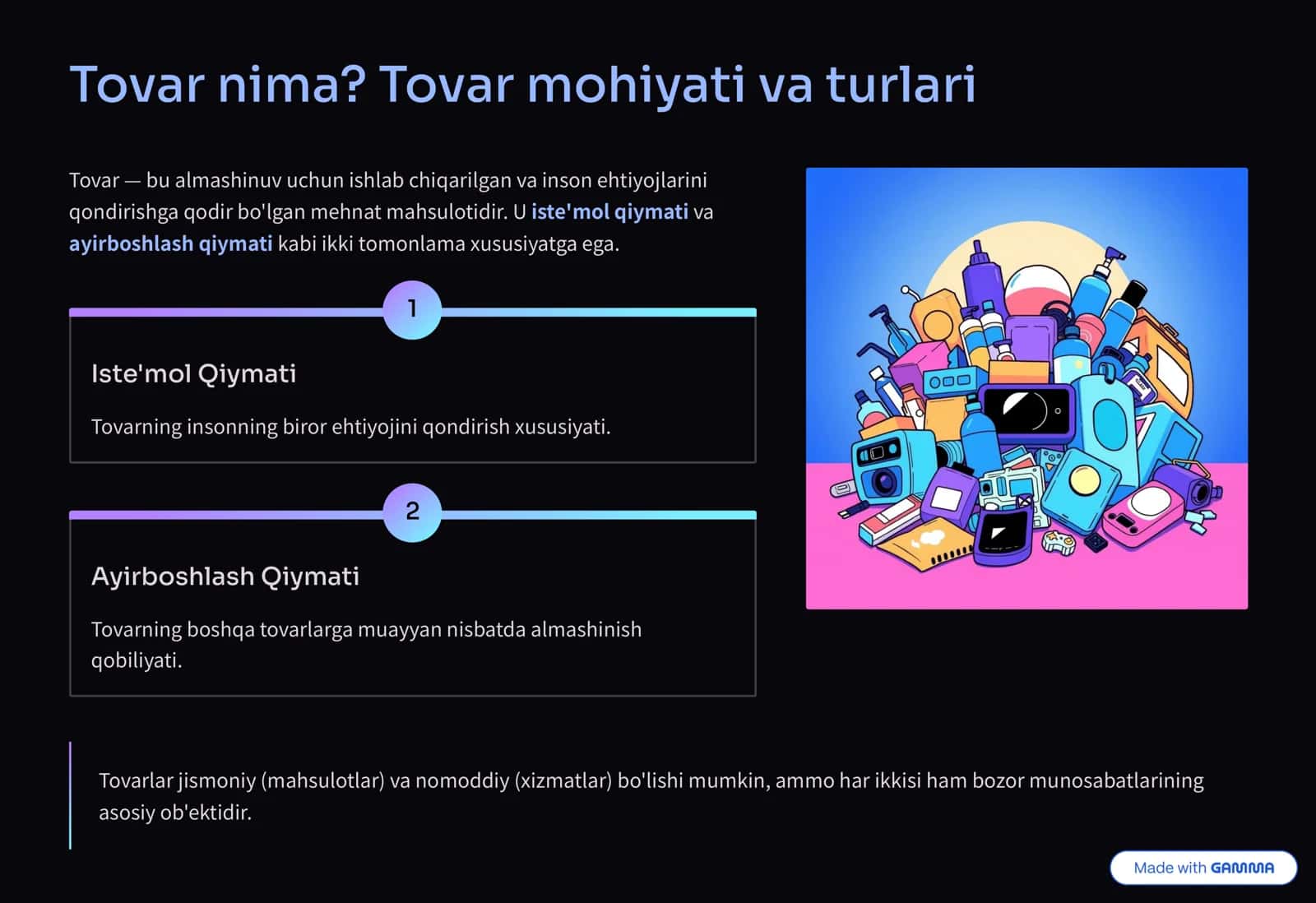 Tovar va pul munosabatlari 3