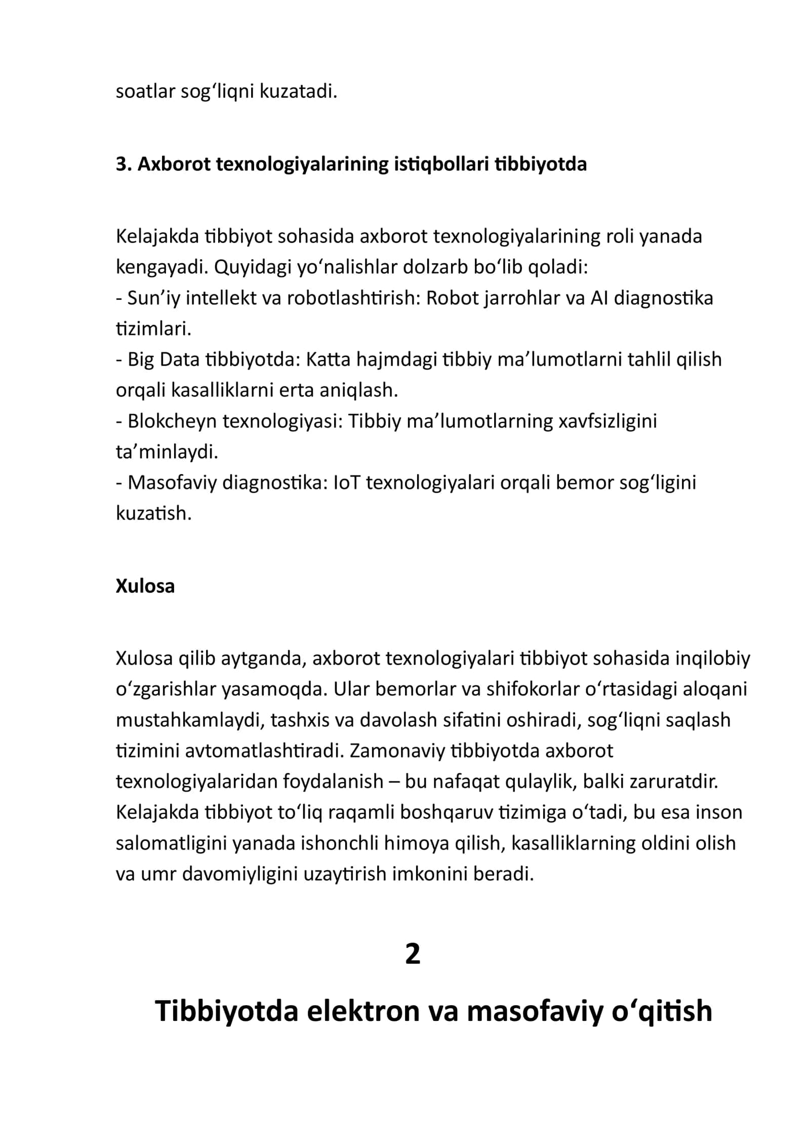 Tibbiyotda axborot texnologiyalari 3