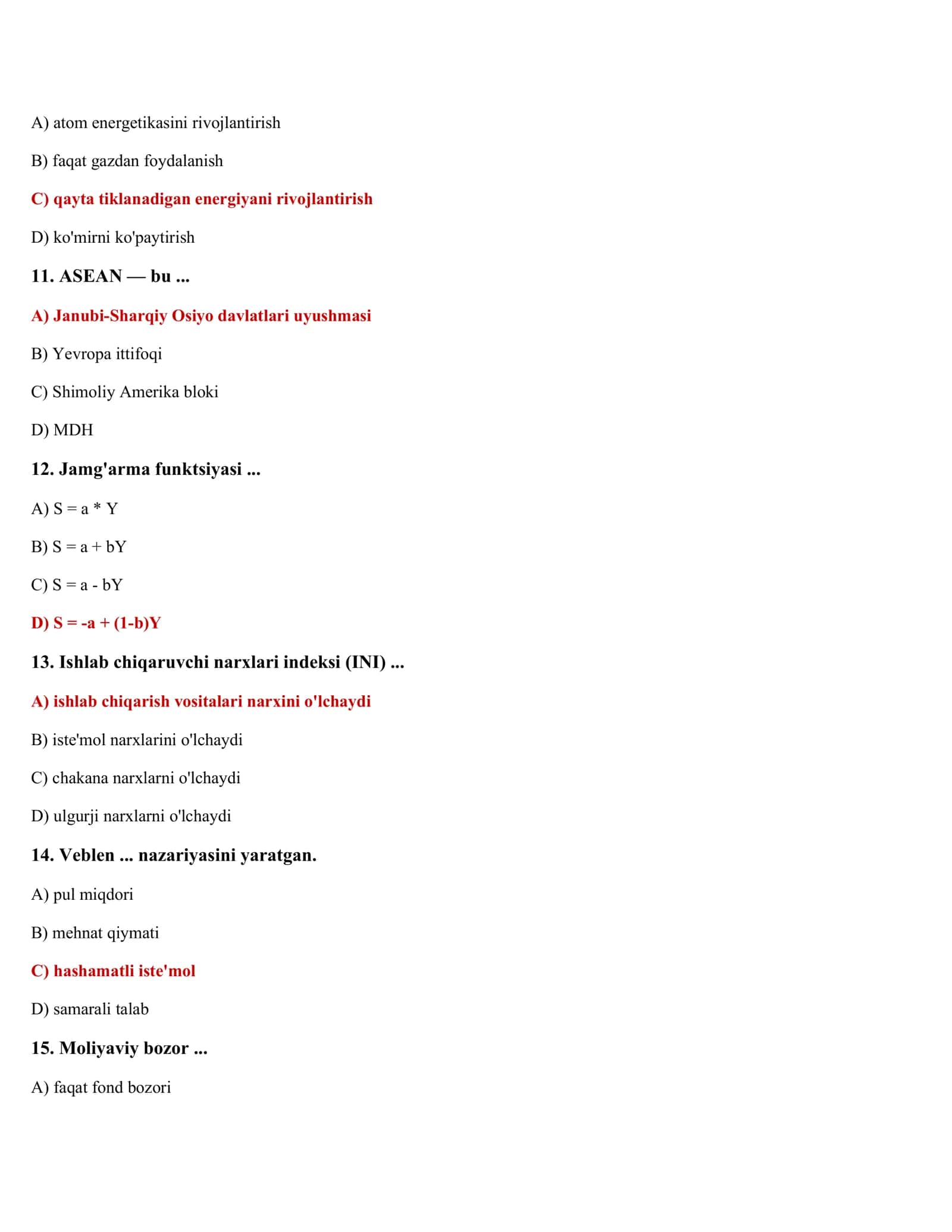 IQTISODIYOT FANIDAN TESTLAR (500 ta) 3