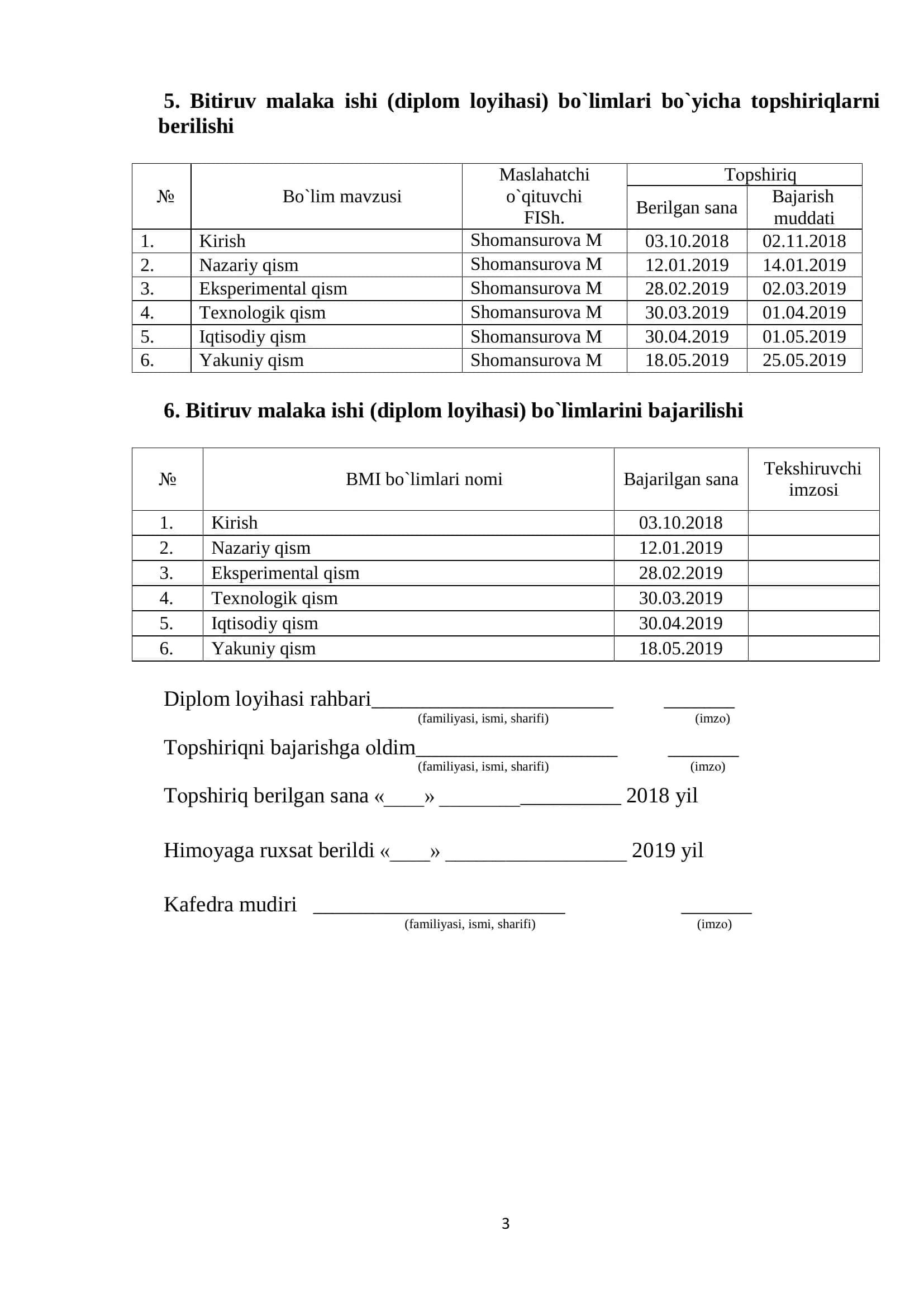 Yengil sanoat buyumlarini konstruktsiyasini ishlash va texnologiyasi (tikuv buyumlari) bakalavriat ta`lim yo`nalishi bo`yicha bitiruvchi 3