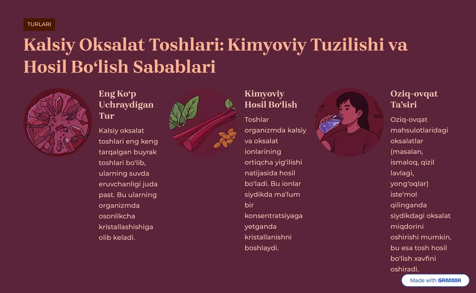 Tosh Kasalliklarining Kimyoviy Asoslari 3