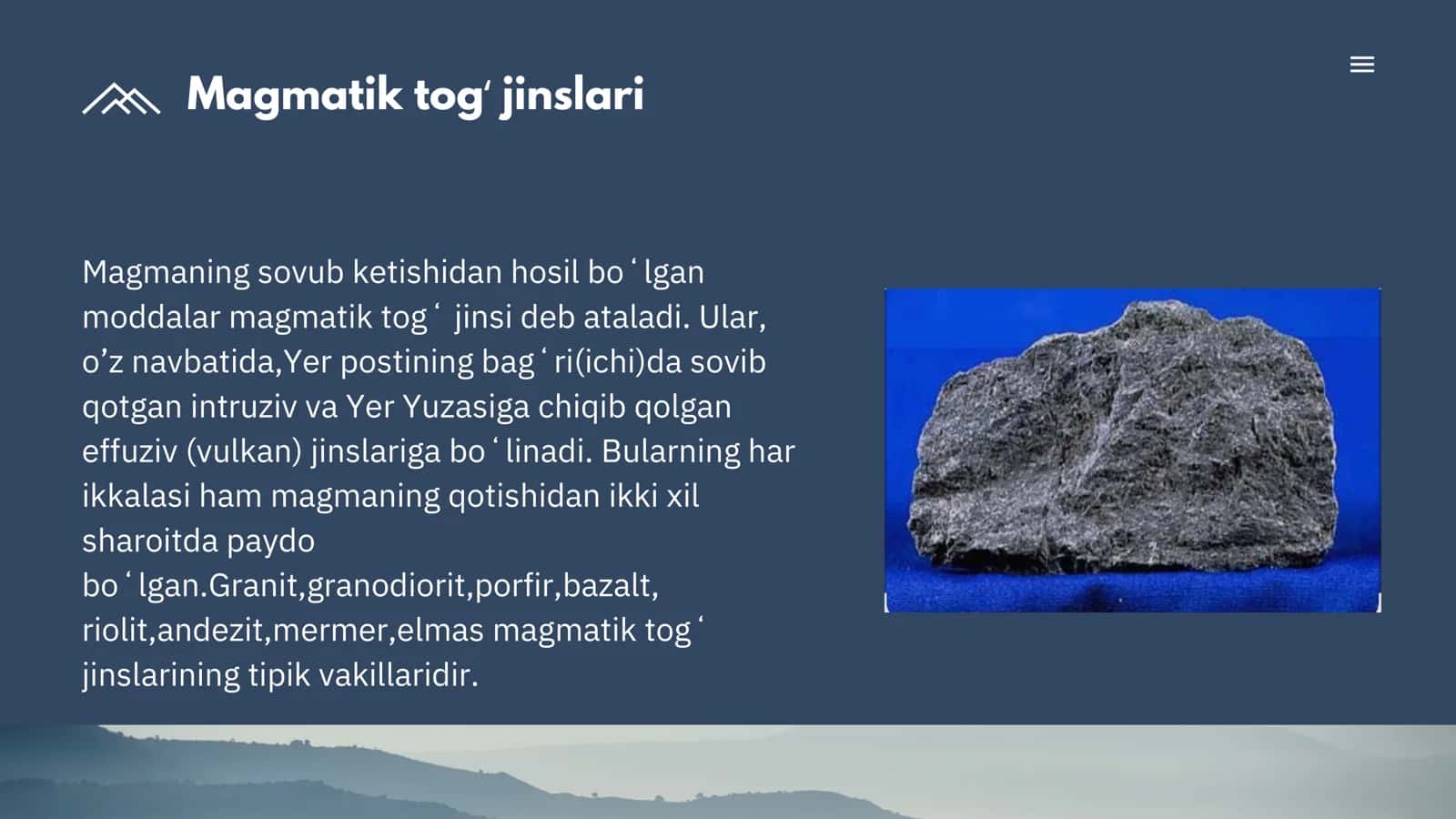 Tog' jinslari 3