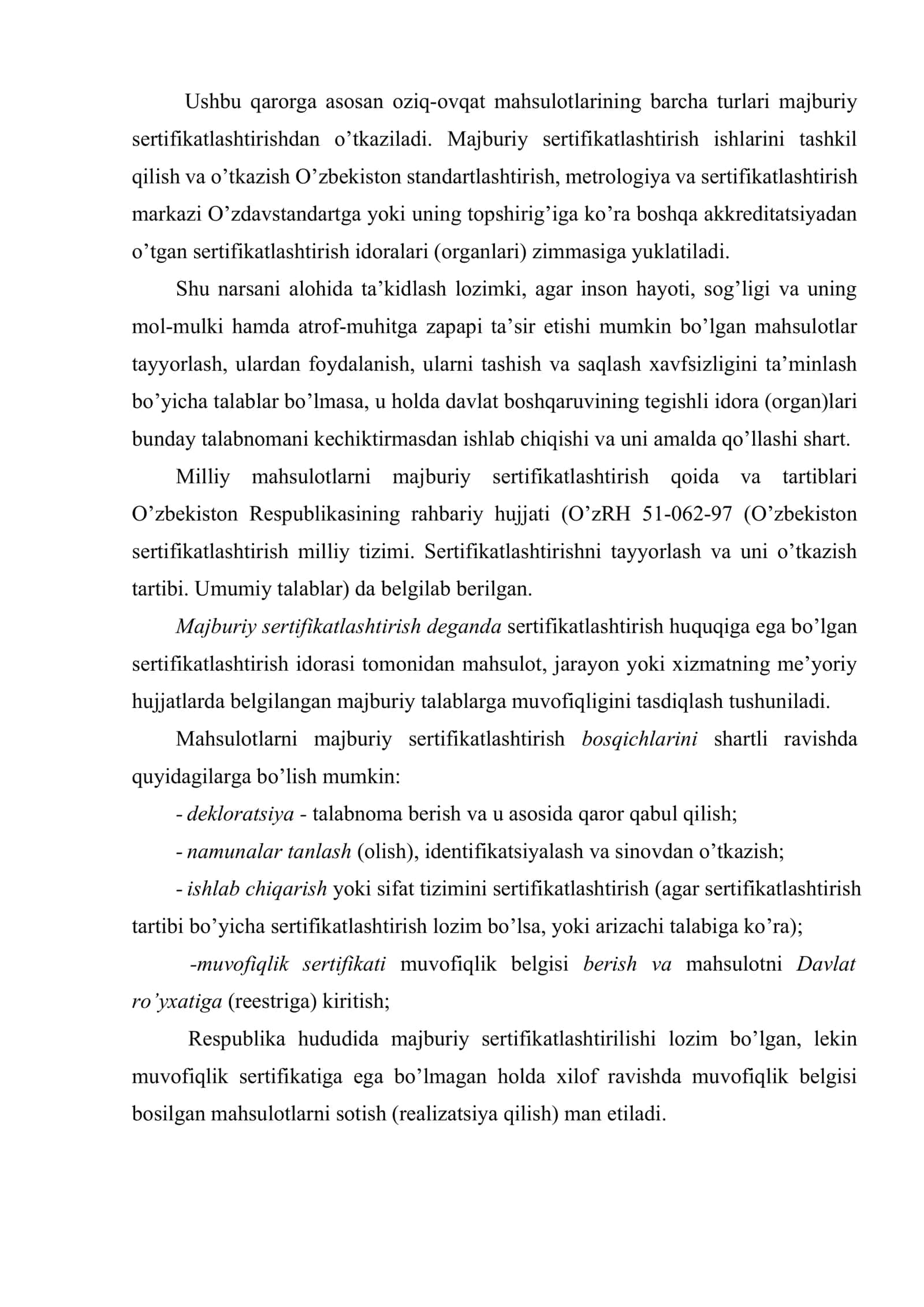 Mahsulotlar sertifikatsiyasi va uning nazorati 3